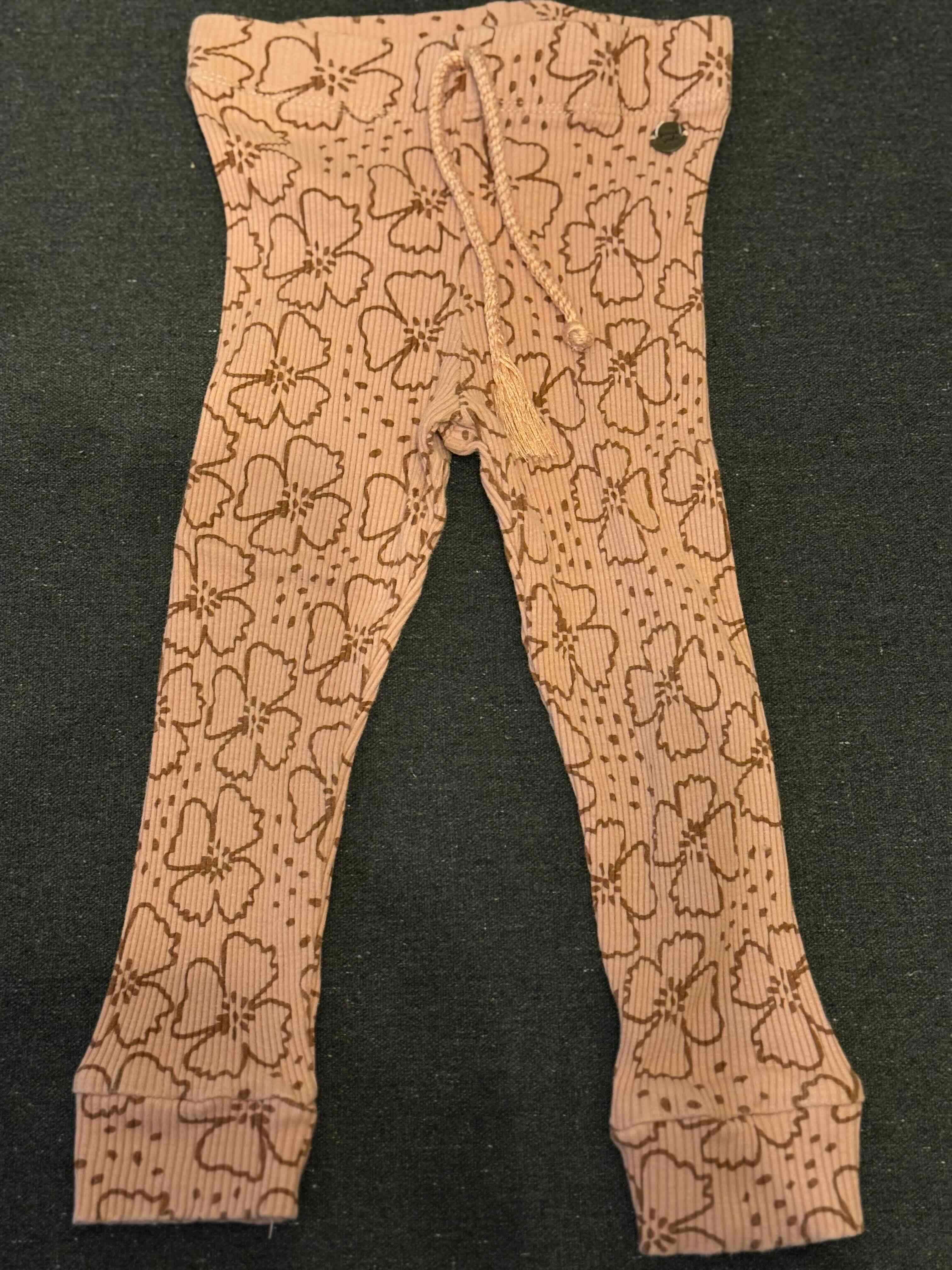 Leggings para niña, flores y rosados - miniatura 3