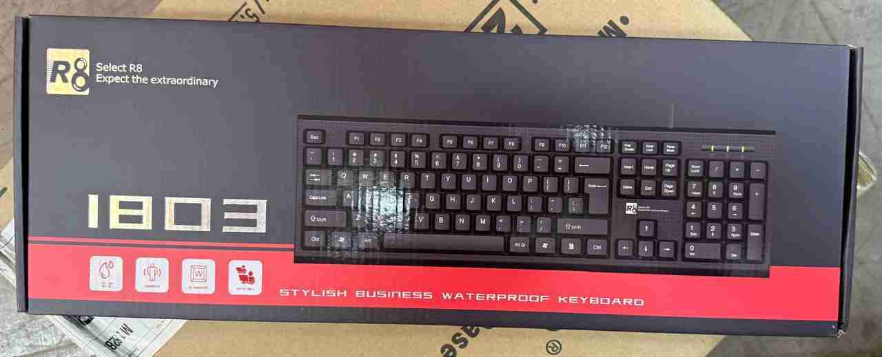 Teclado USB negro R8 1808 - miniatura 2