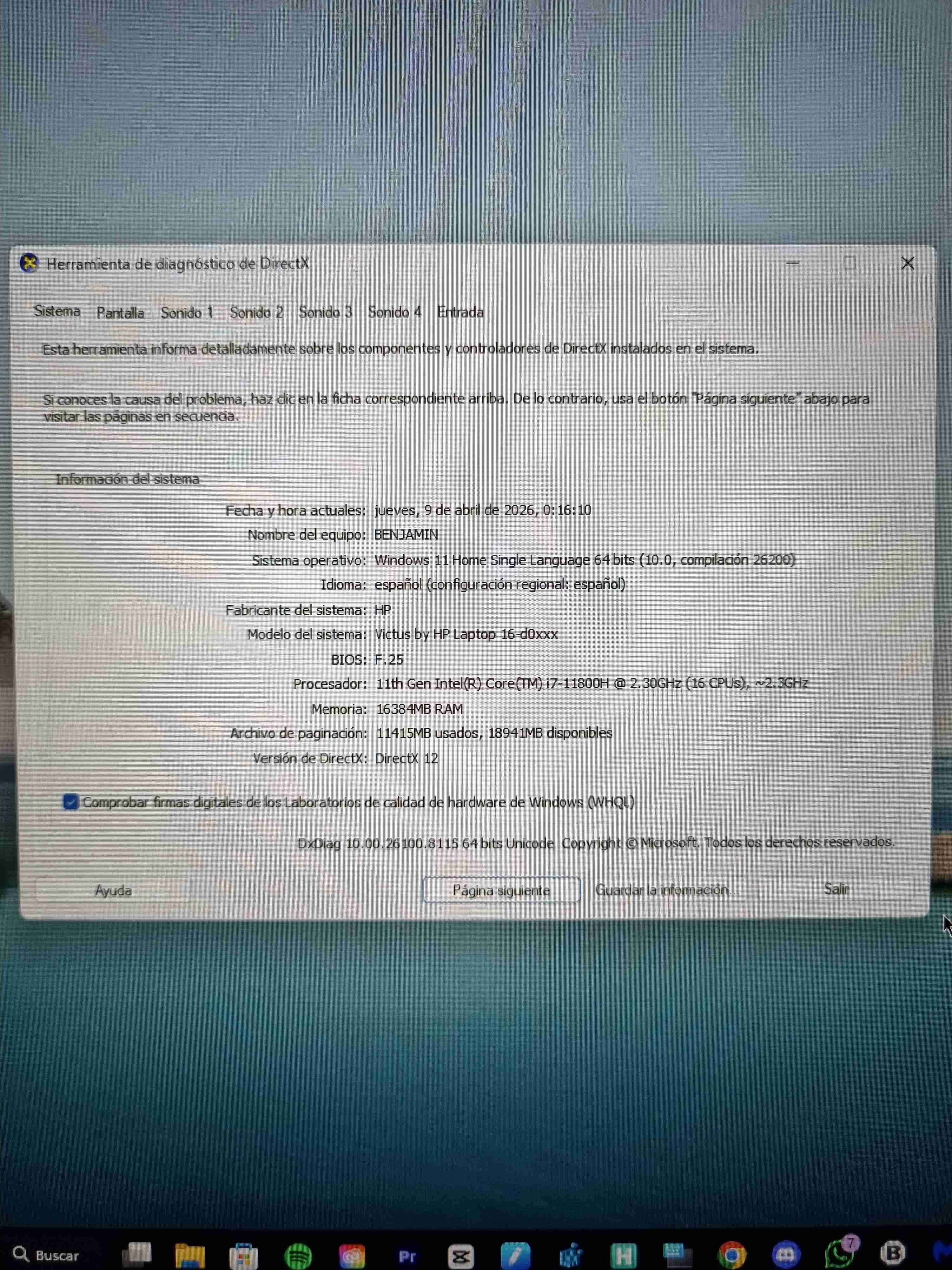 Laptop HP Victus 16'' - miniatura 2