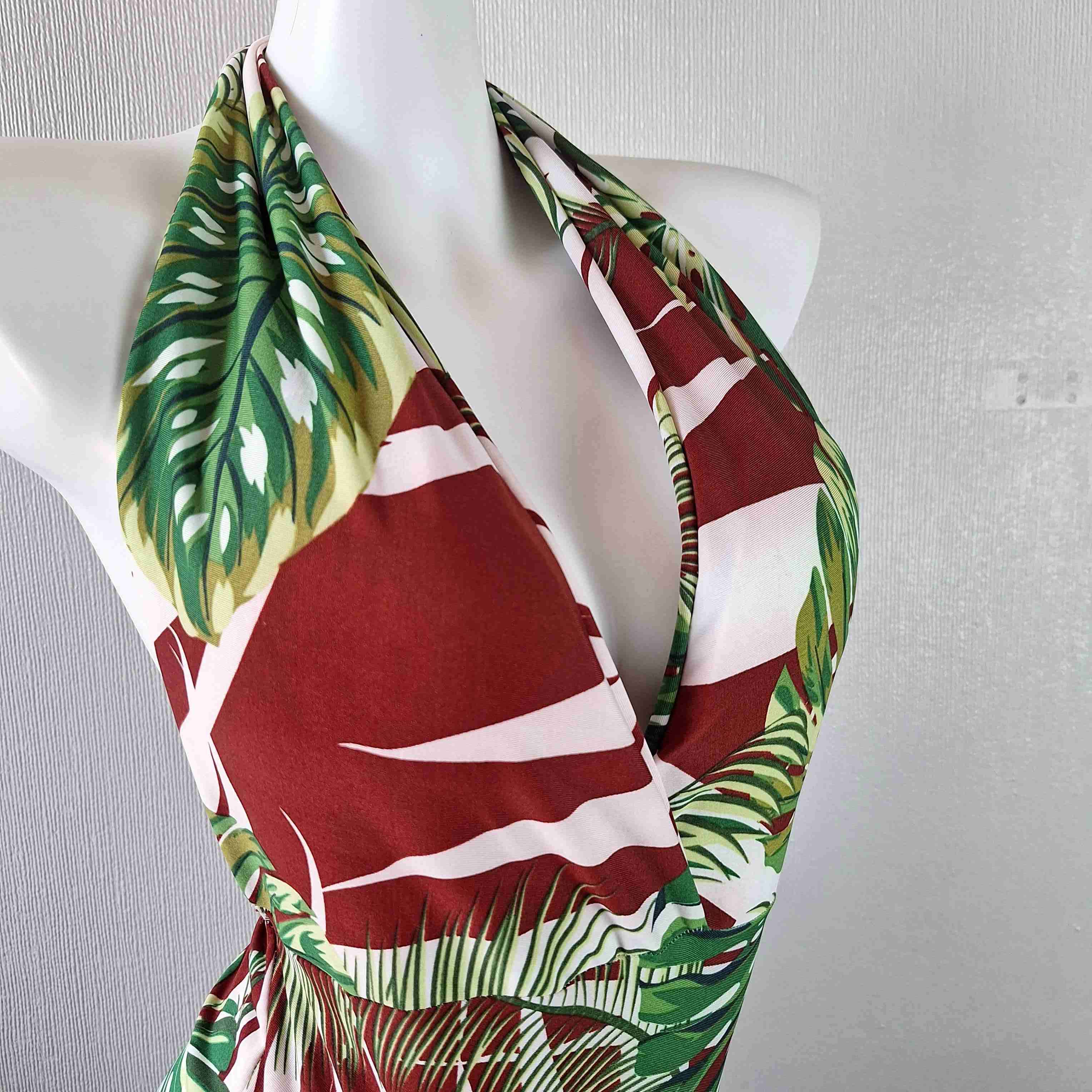 Body brasileño lycra estampada hojas - miniatura 2