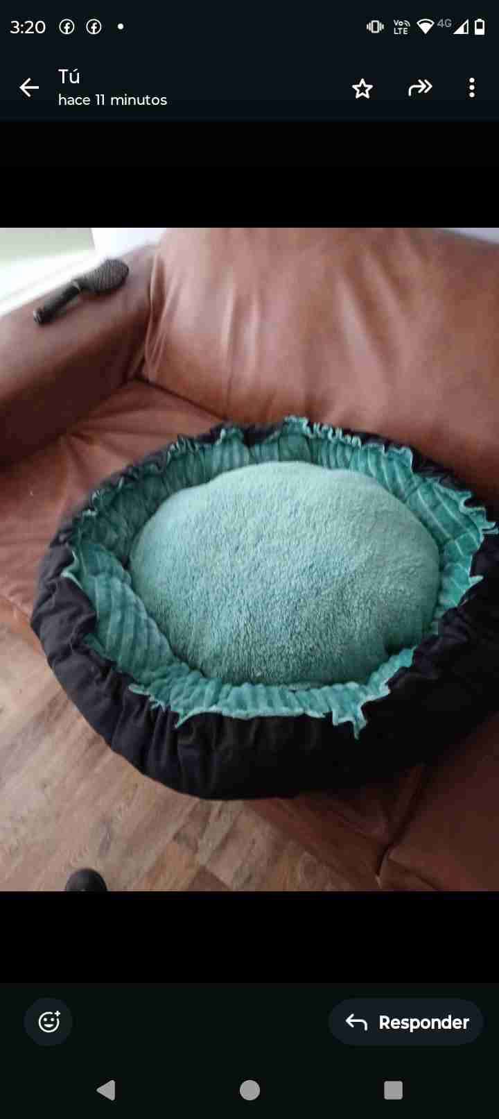 Cama redonda para mascota