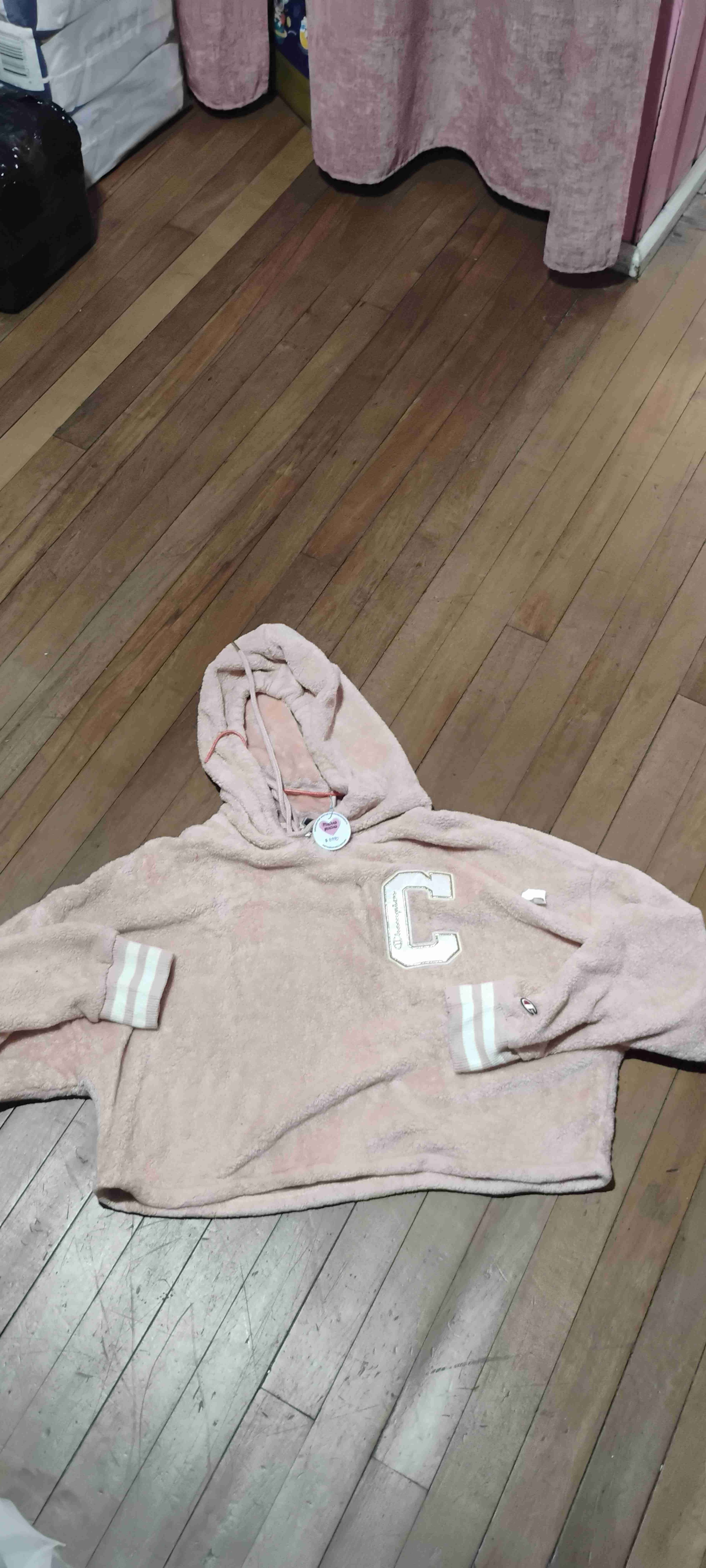 Polerón champion rosado con capucha talla L - miniatura 1