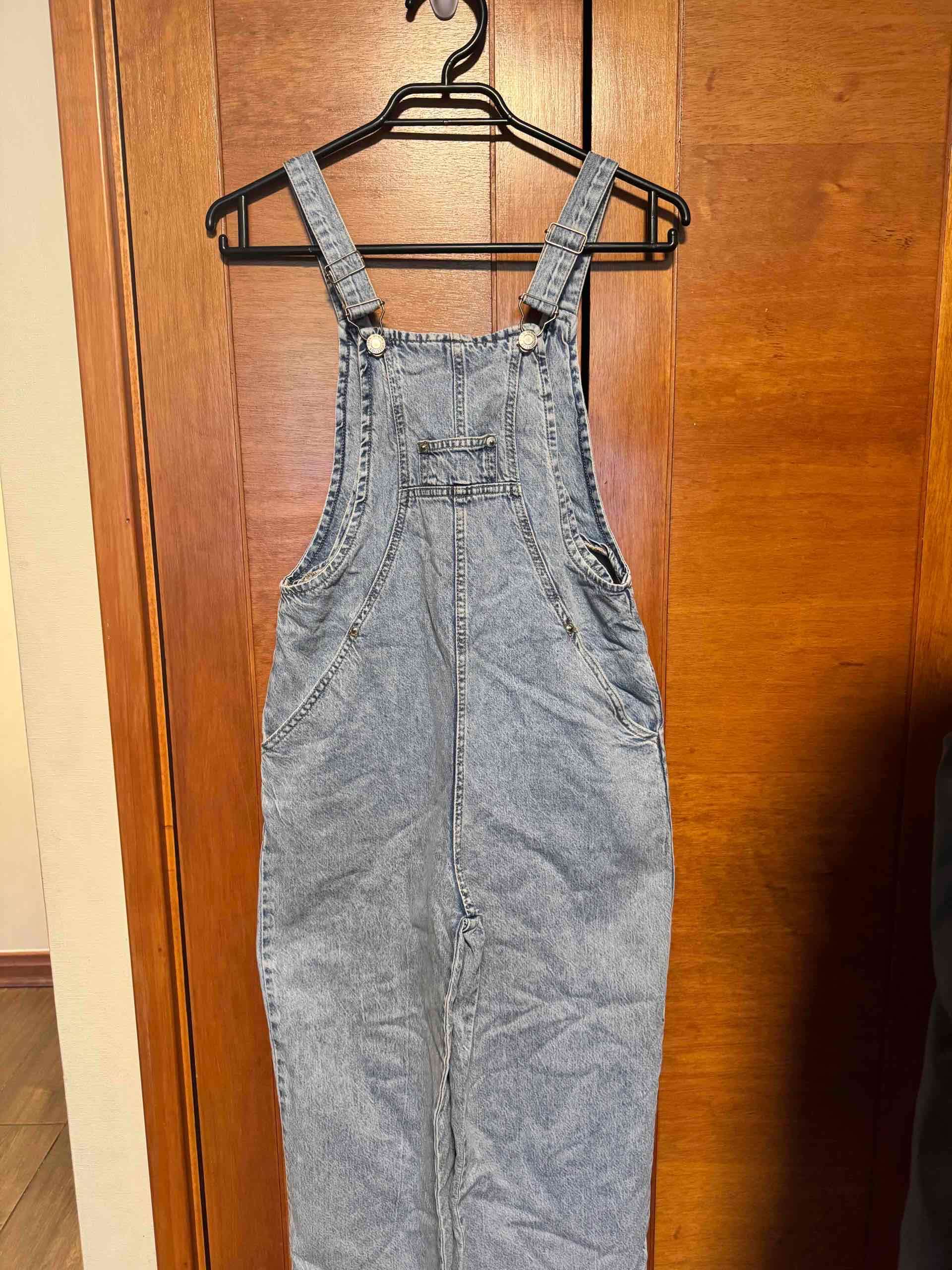 Jardinera niña  de mezclilla azul claro - miniatura 1