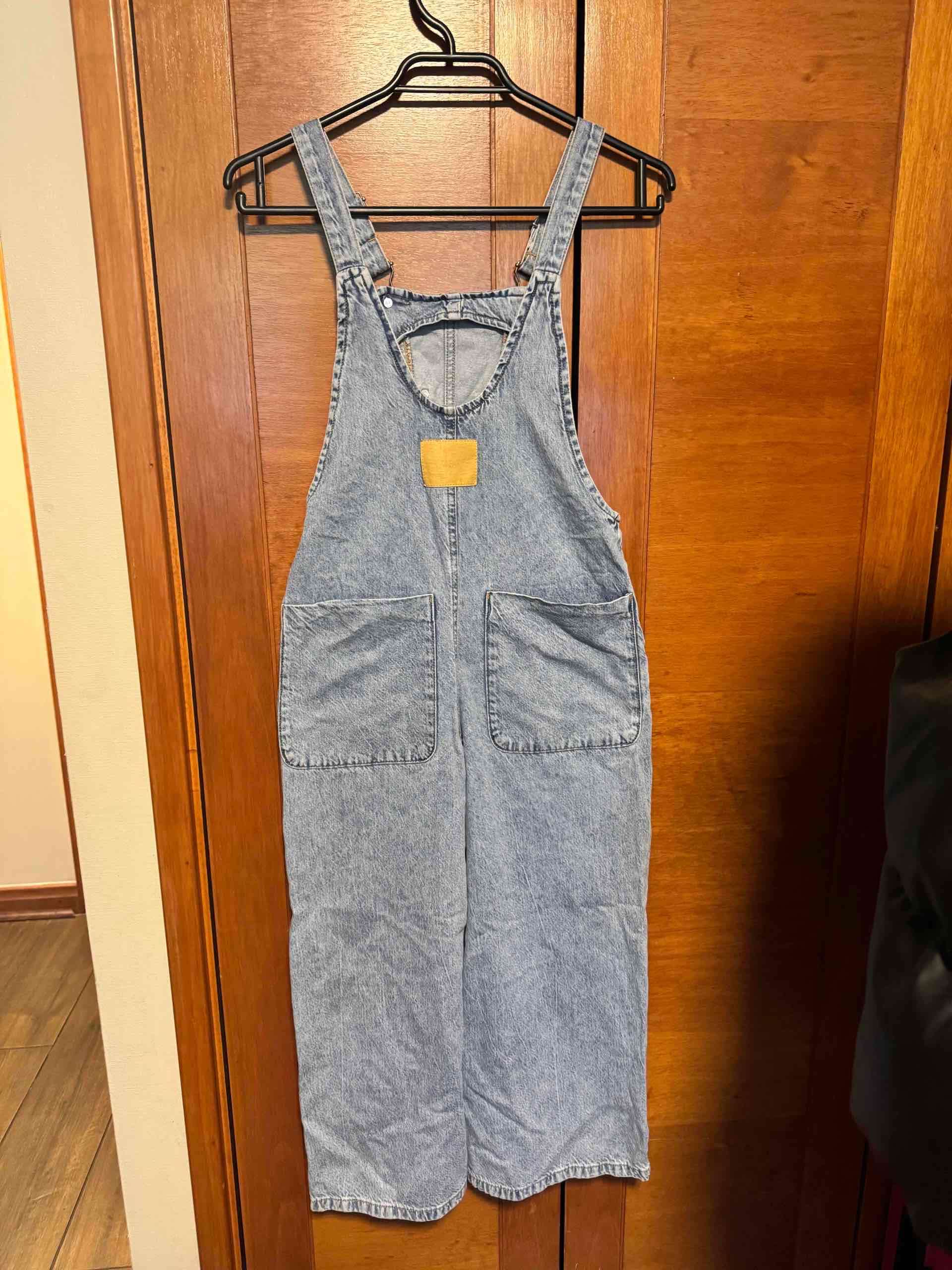 Jardinera niña  de mezclilla azul claro - miniatura 2