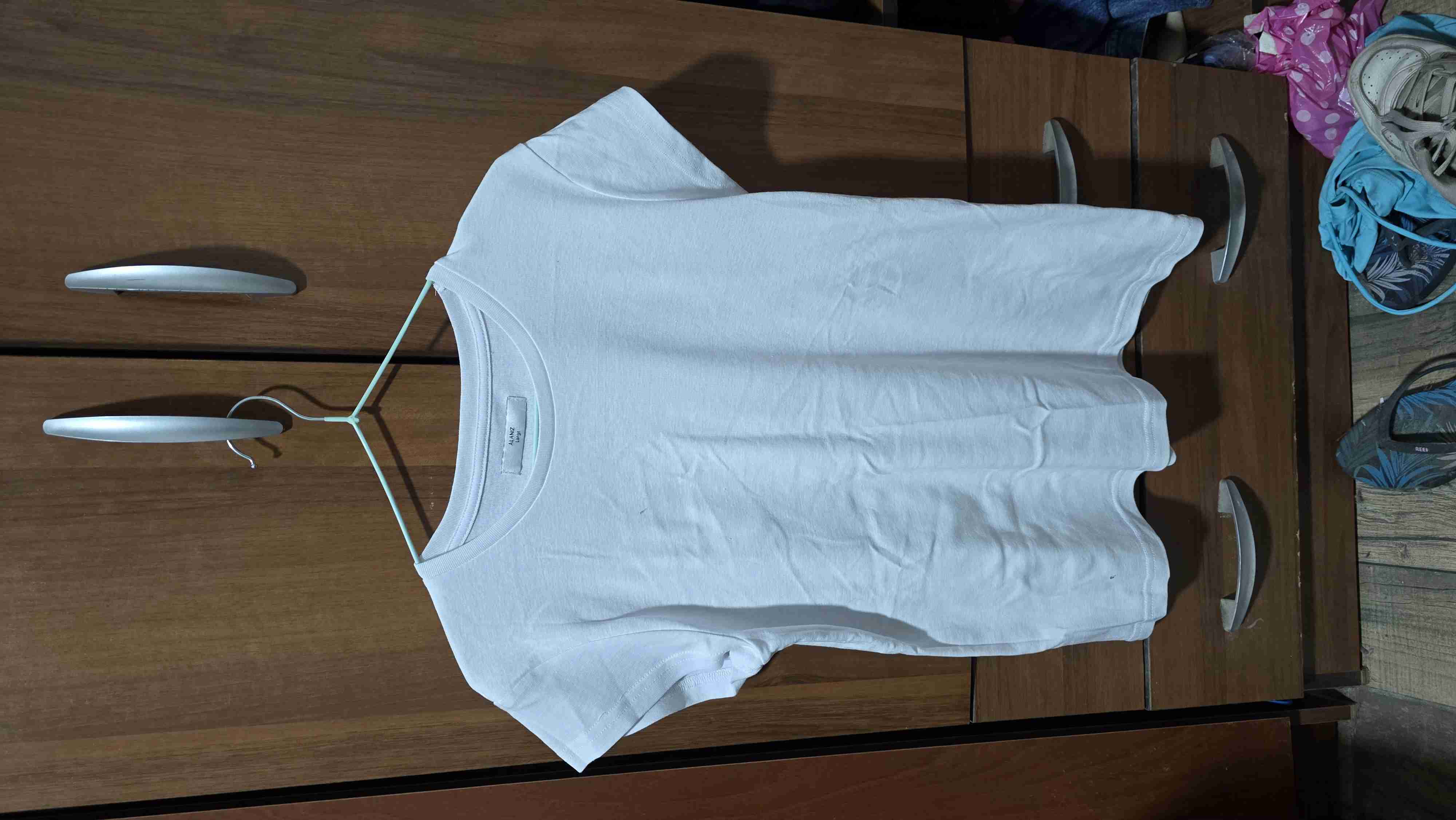 Polera blanca de algodón - miniatura 1