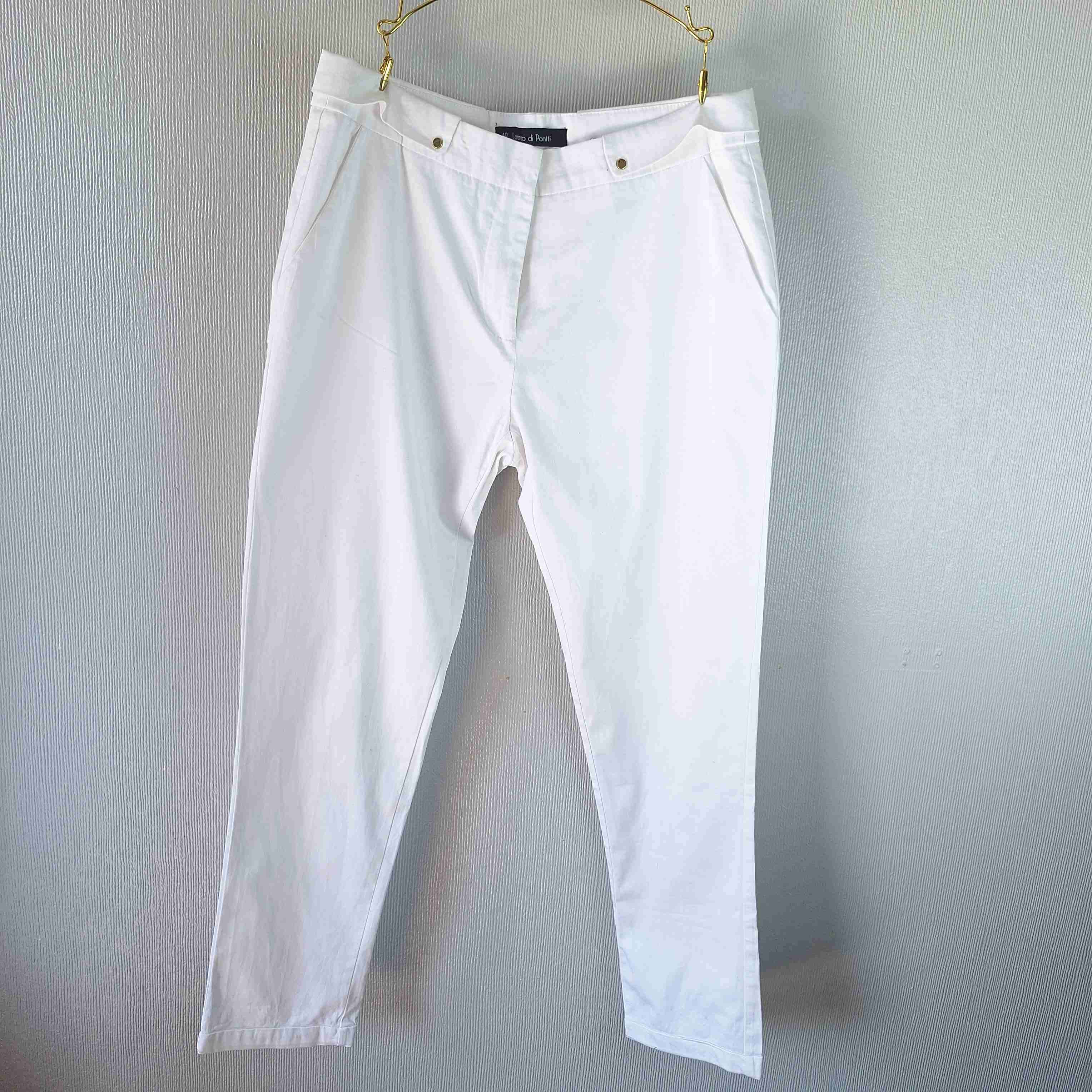 Pantalones Lorenzo di pontti /blancos casuales - miniatura 1