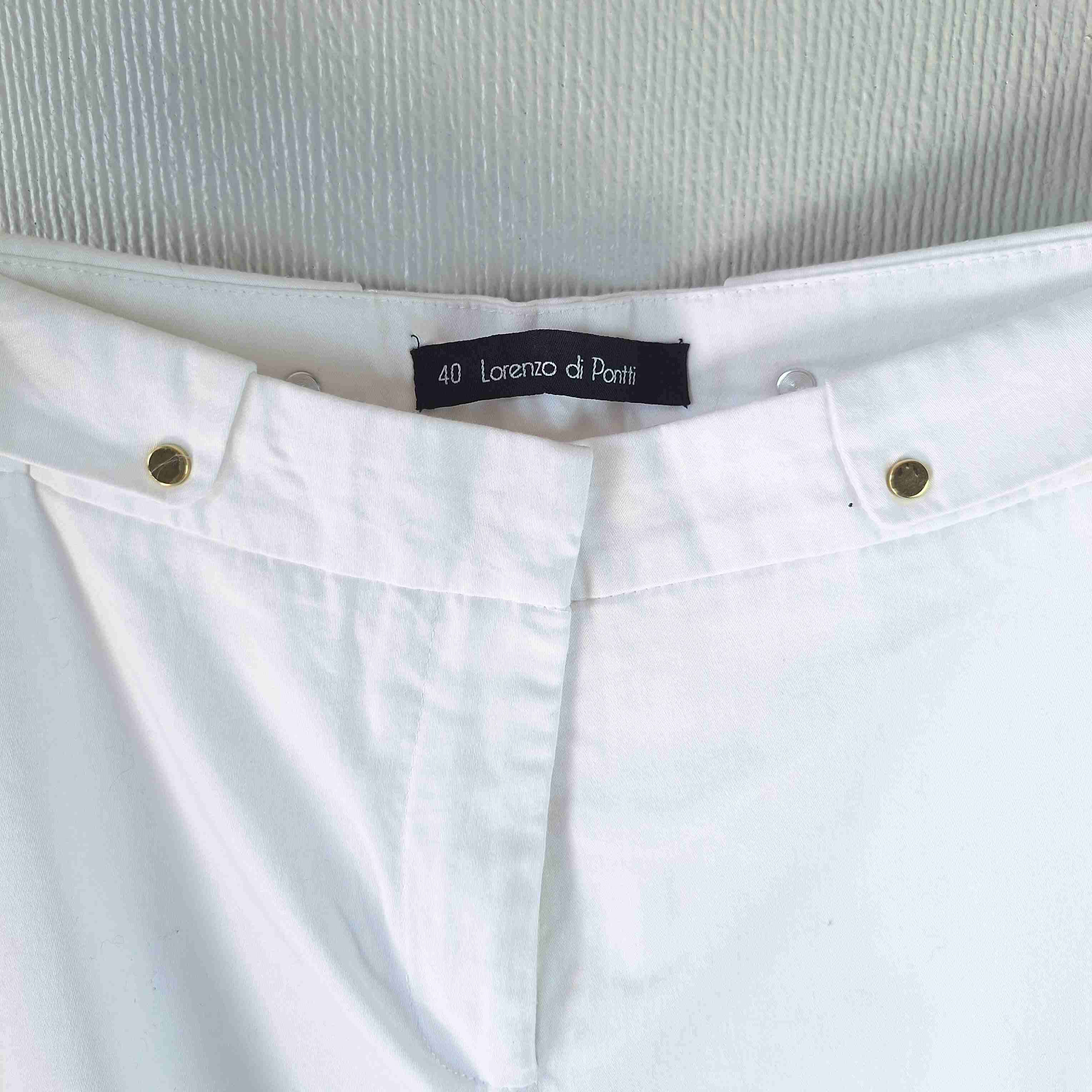 Pantalones Lorenzo di pontti /blancos casuales - miniatura 2