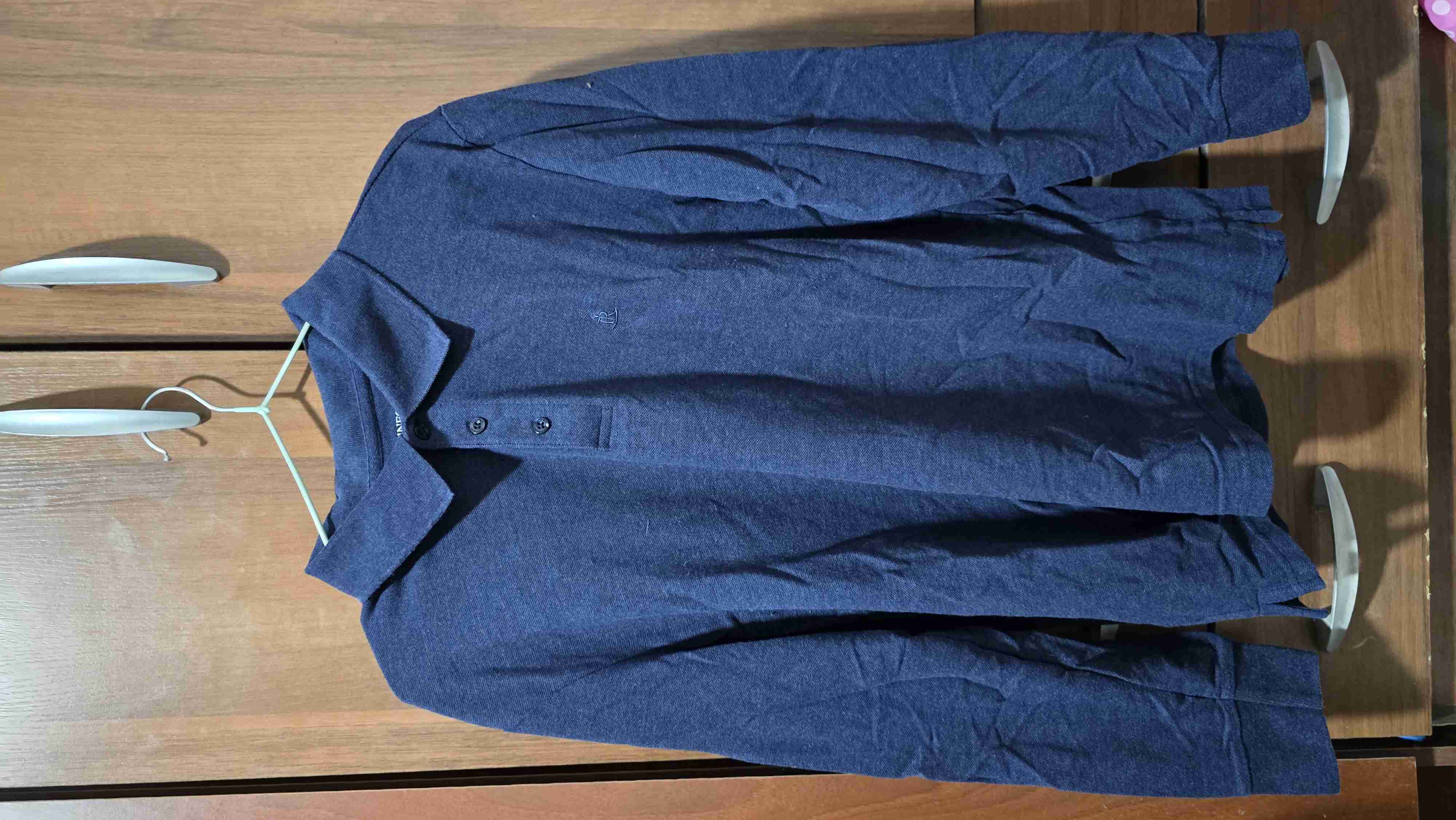 Polera de algodón azul manga larga - miniatura 2