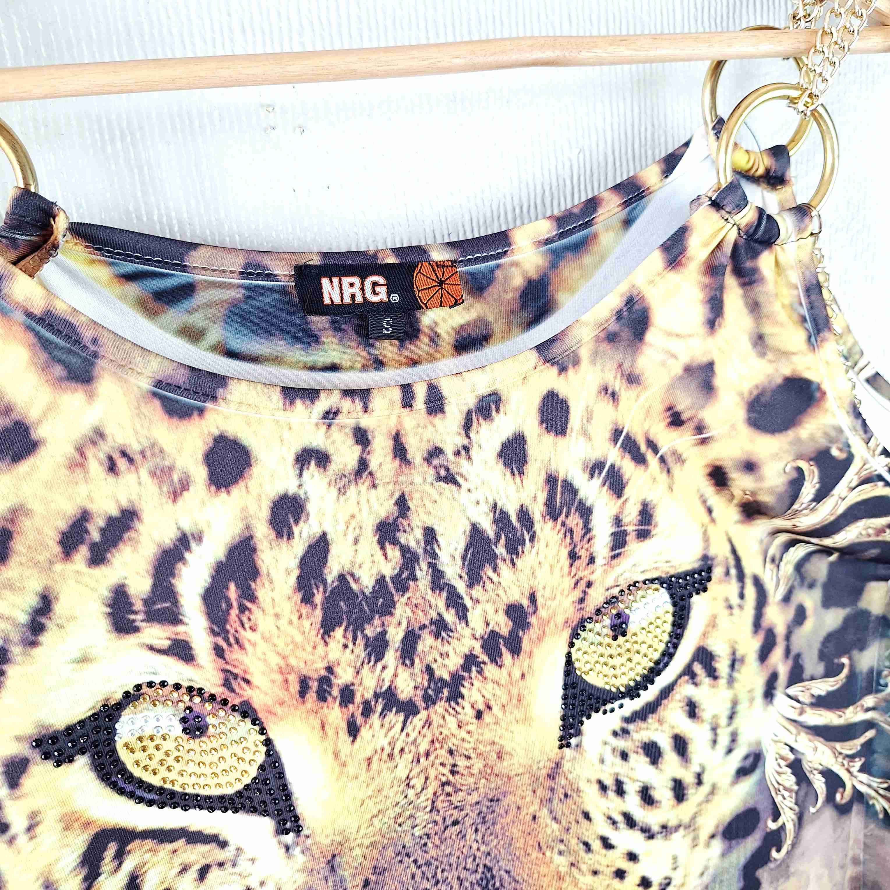 Blusa o mini vestido, estampado leopardo - miniatura 2