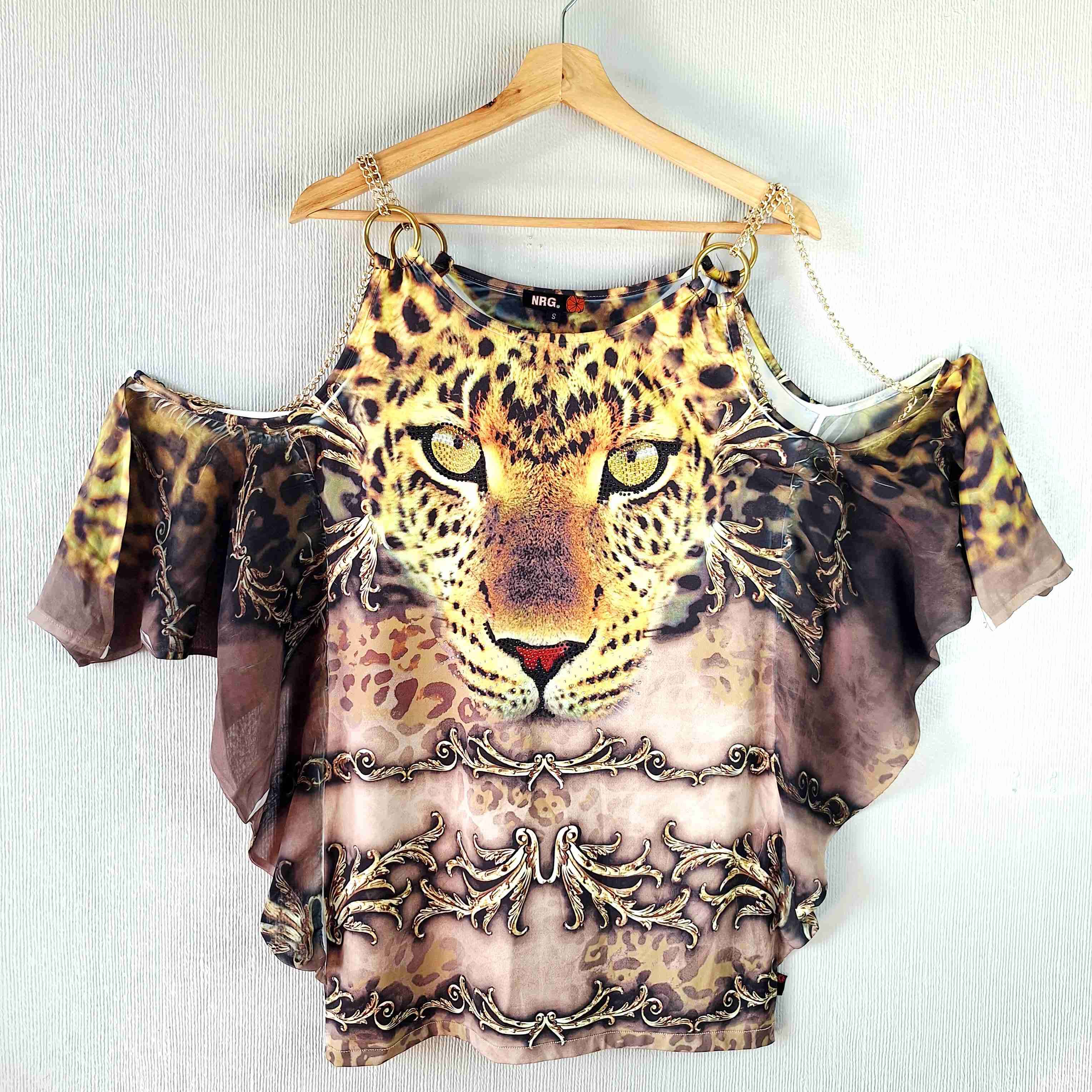 Blusa o mini vestido, estampado leopardo - miniatura 3