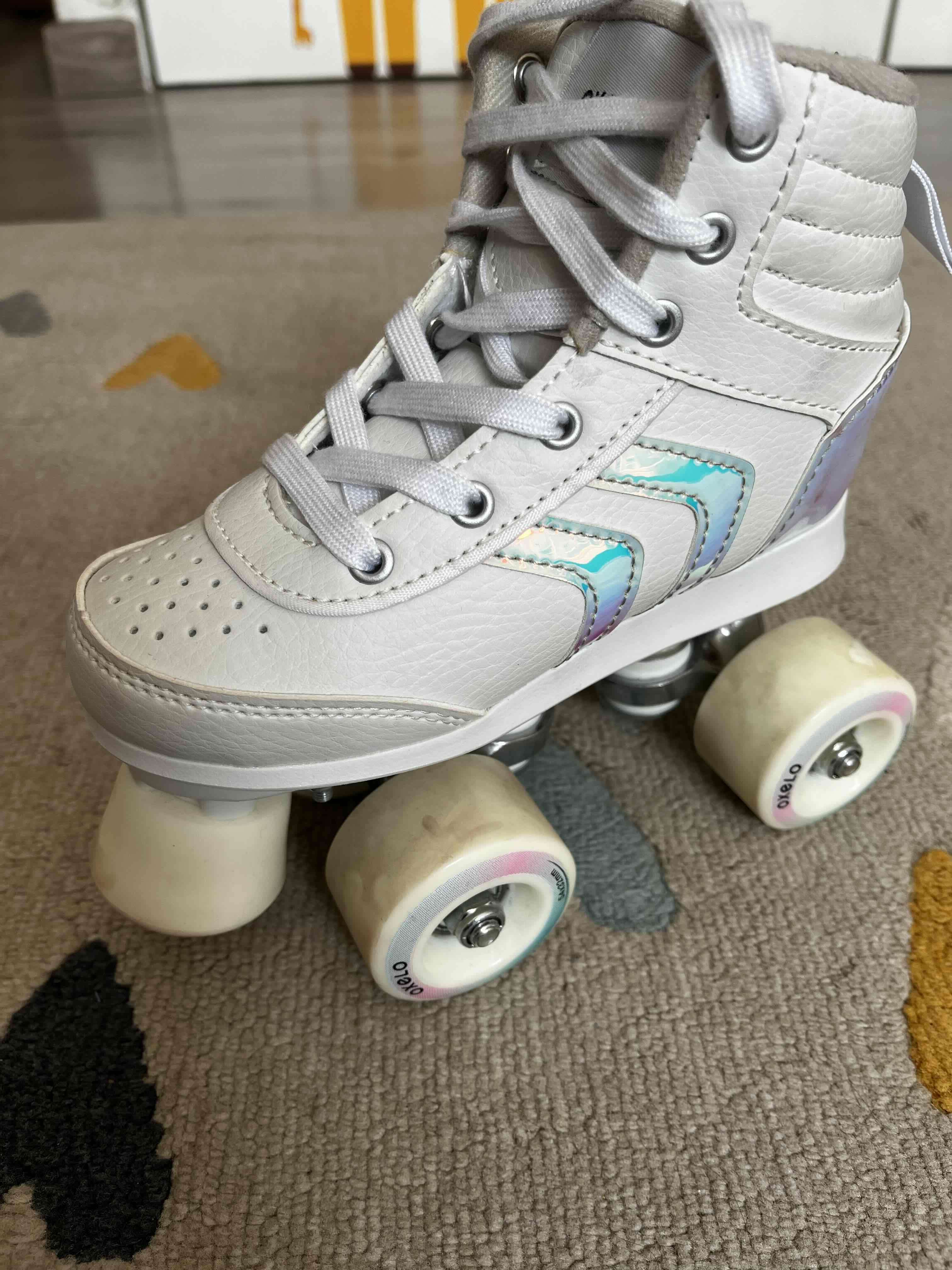 Patines de cuatro ruedas blancos talla EU30 - miniatura 4