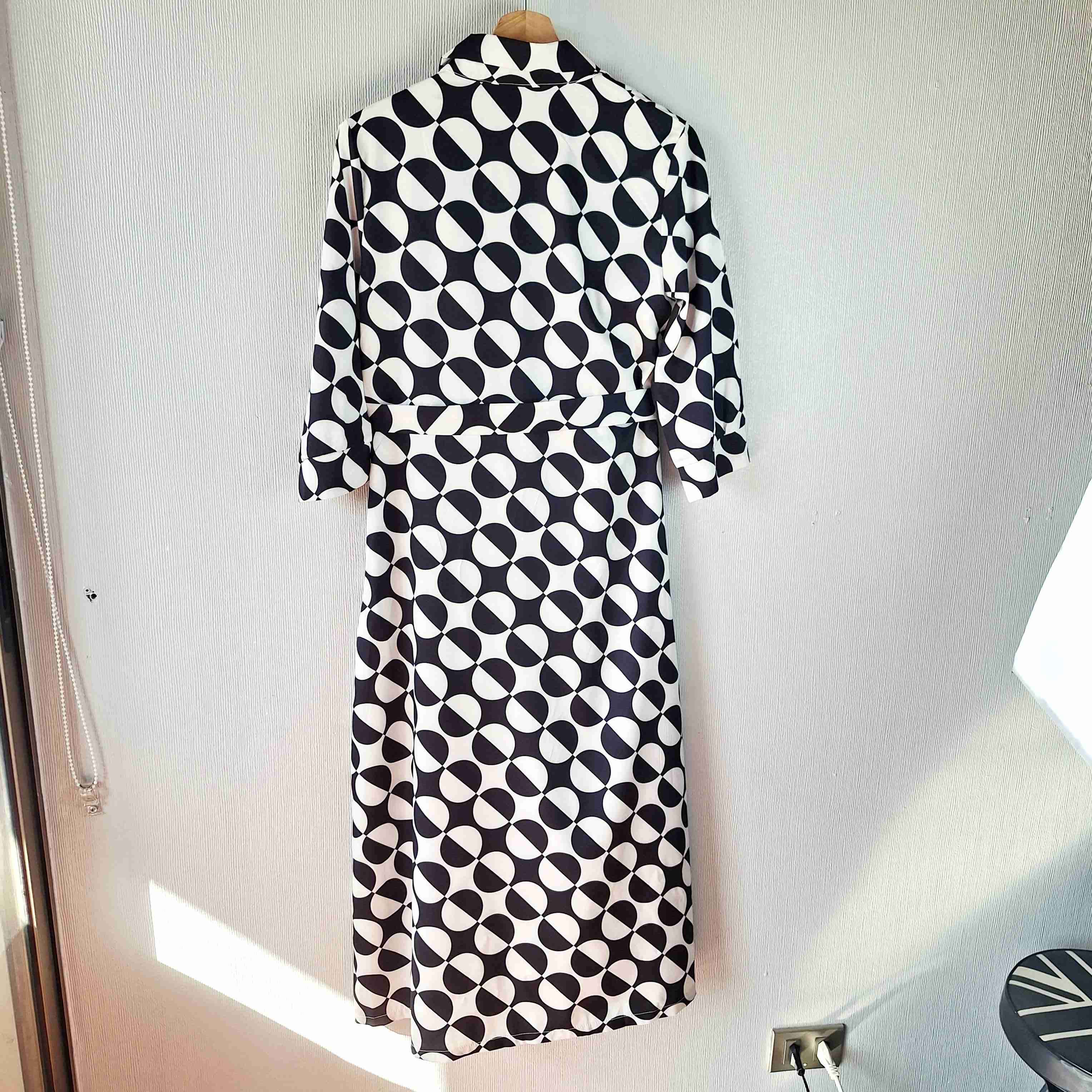 Vestido largo blanco y negro - 2