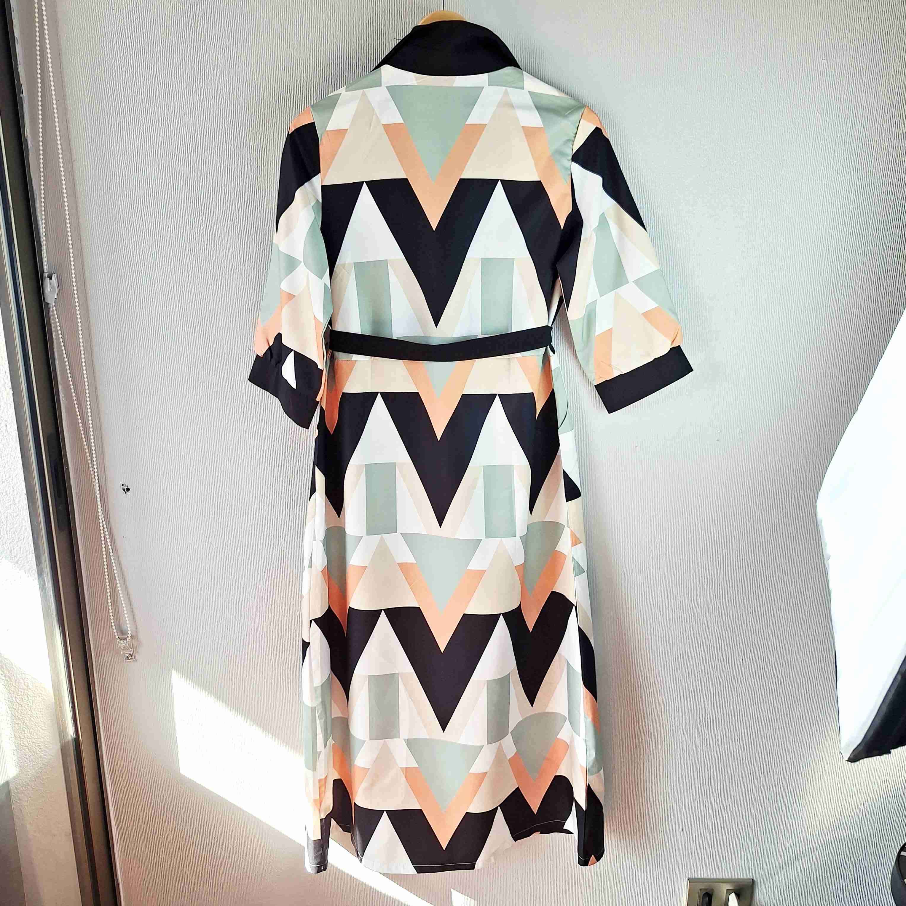 Vestido geométrico multicolor - 2