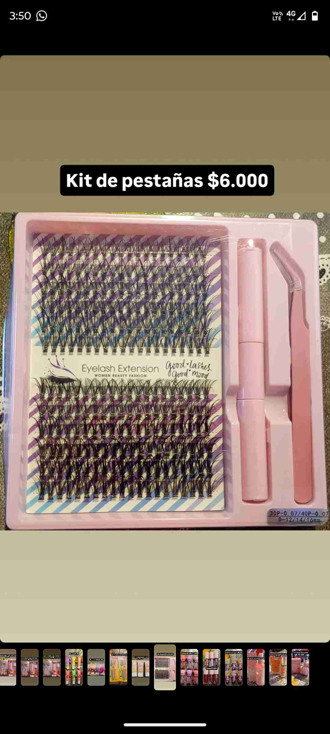 Kit de extensiones de pestañas