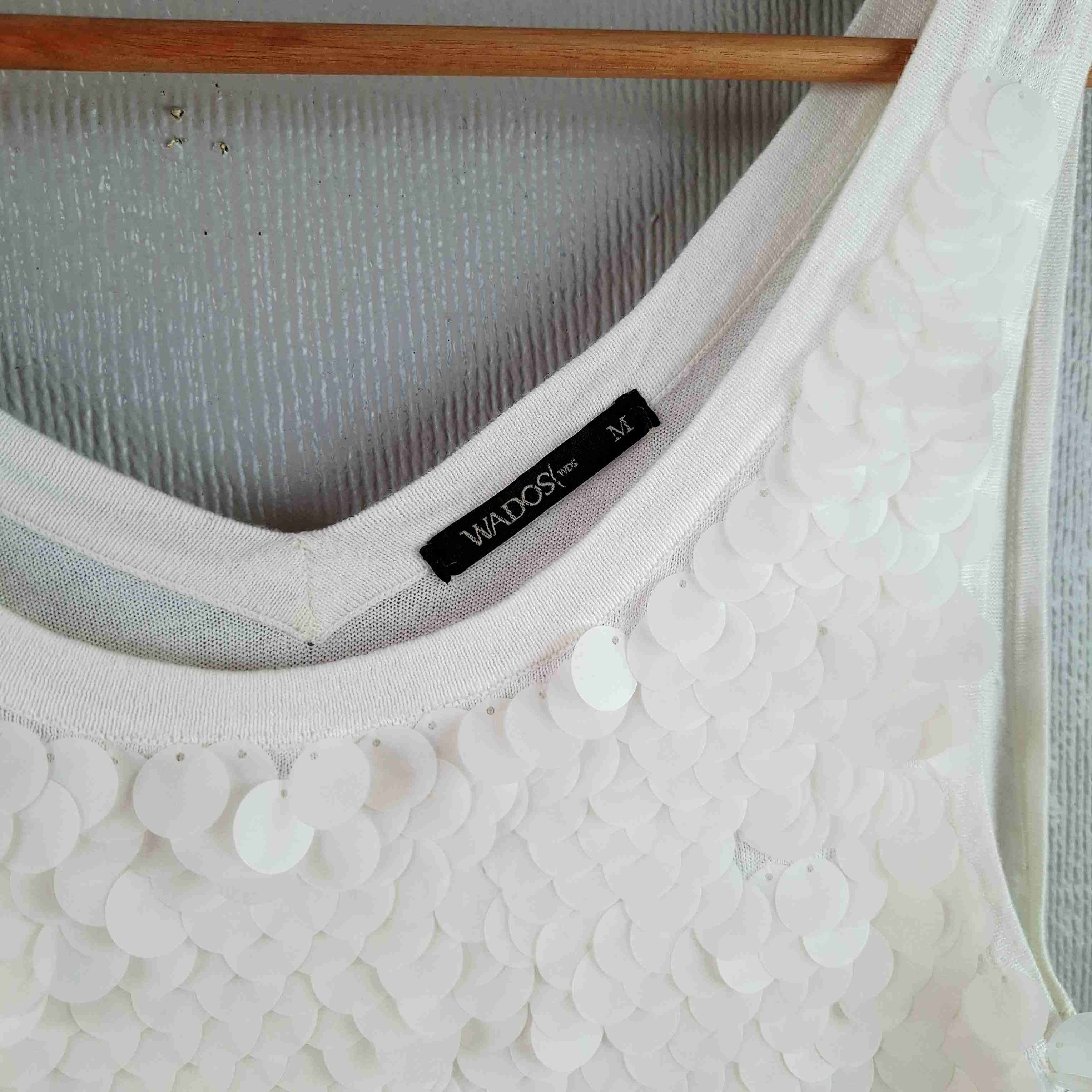 Polera Wados sin mangas con lentejuelas blanca - miniatura 2