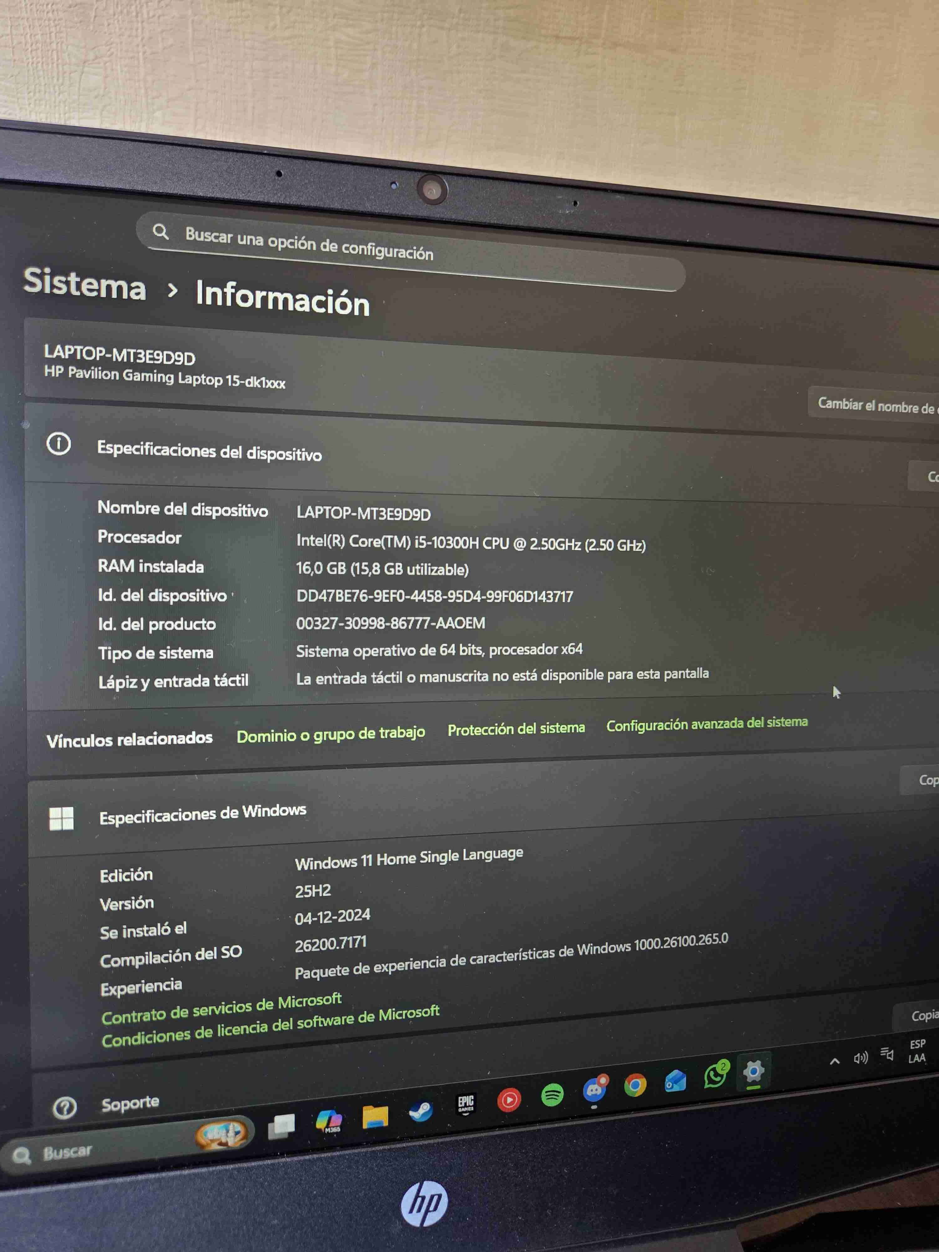 Laptop HP gaming con retroiluminación - 3