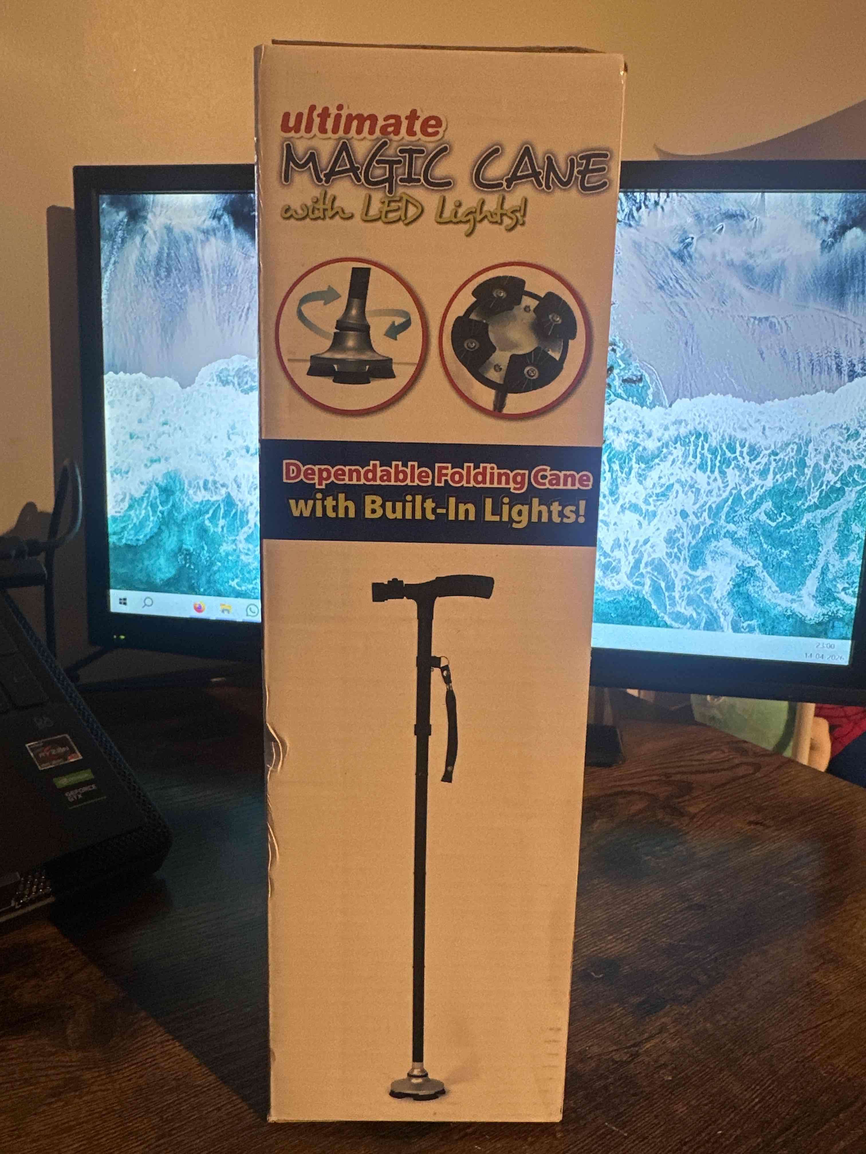 Bastón plegable con luces LED - 2