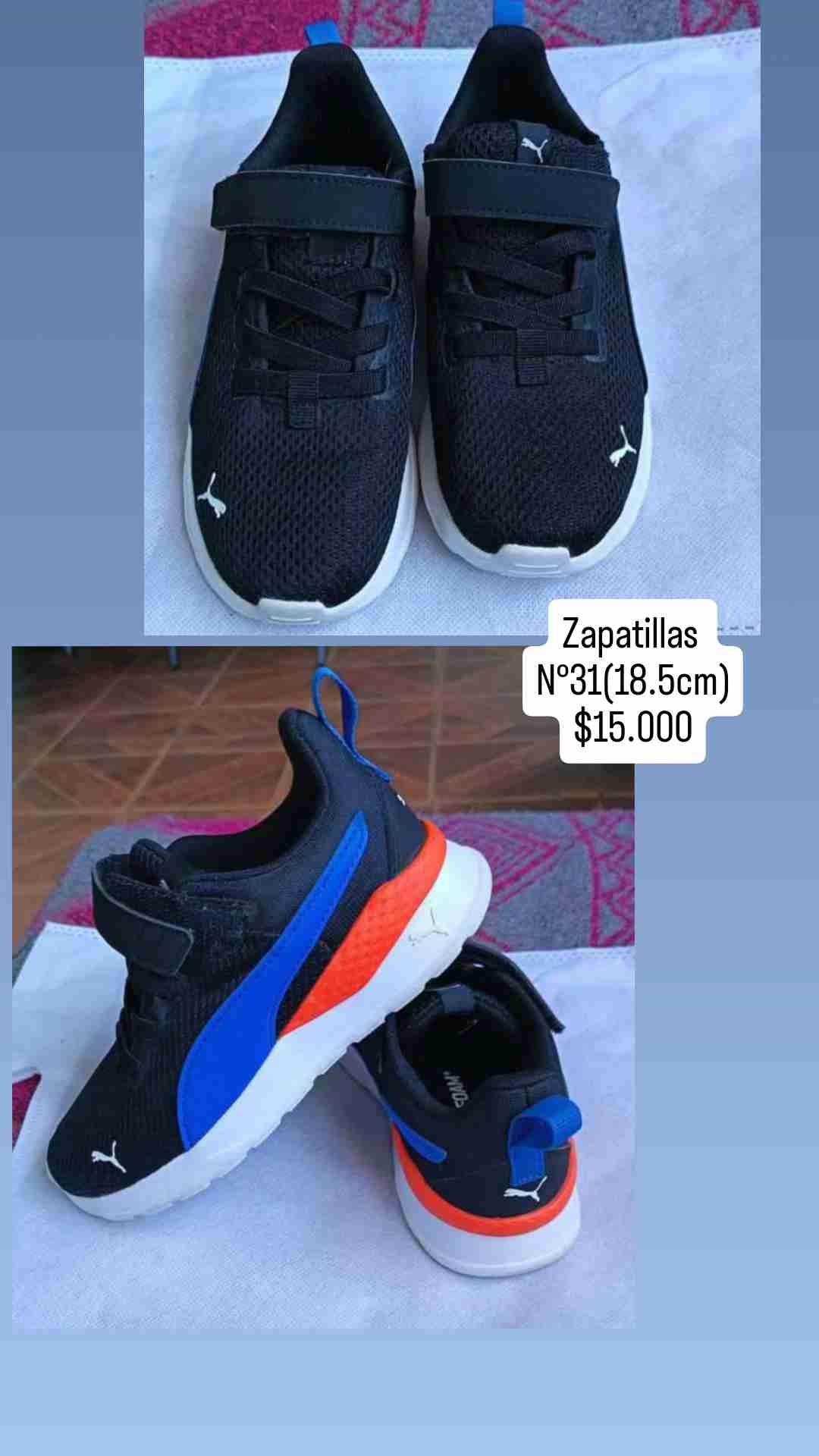 Zapatillas Puma niño blancas y negras - 2