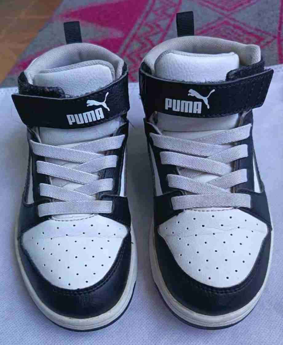 Zapatillas Puma niño blancas y negras - 6