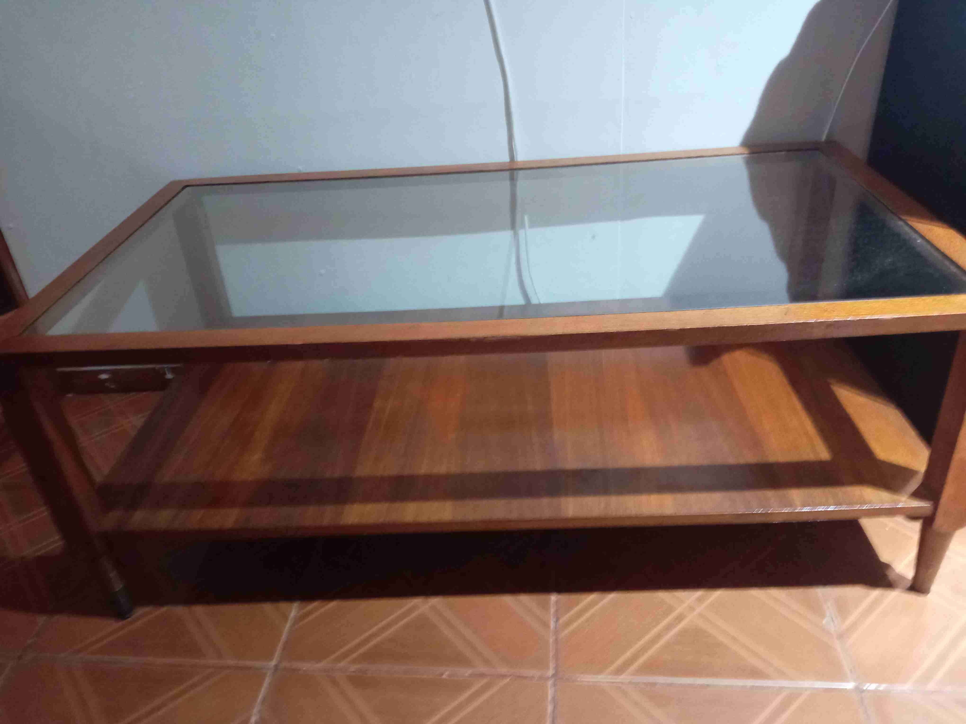 Mesa de centro de vidrio y madera - miniatura 4