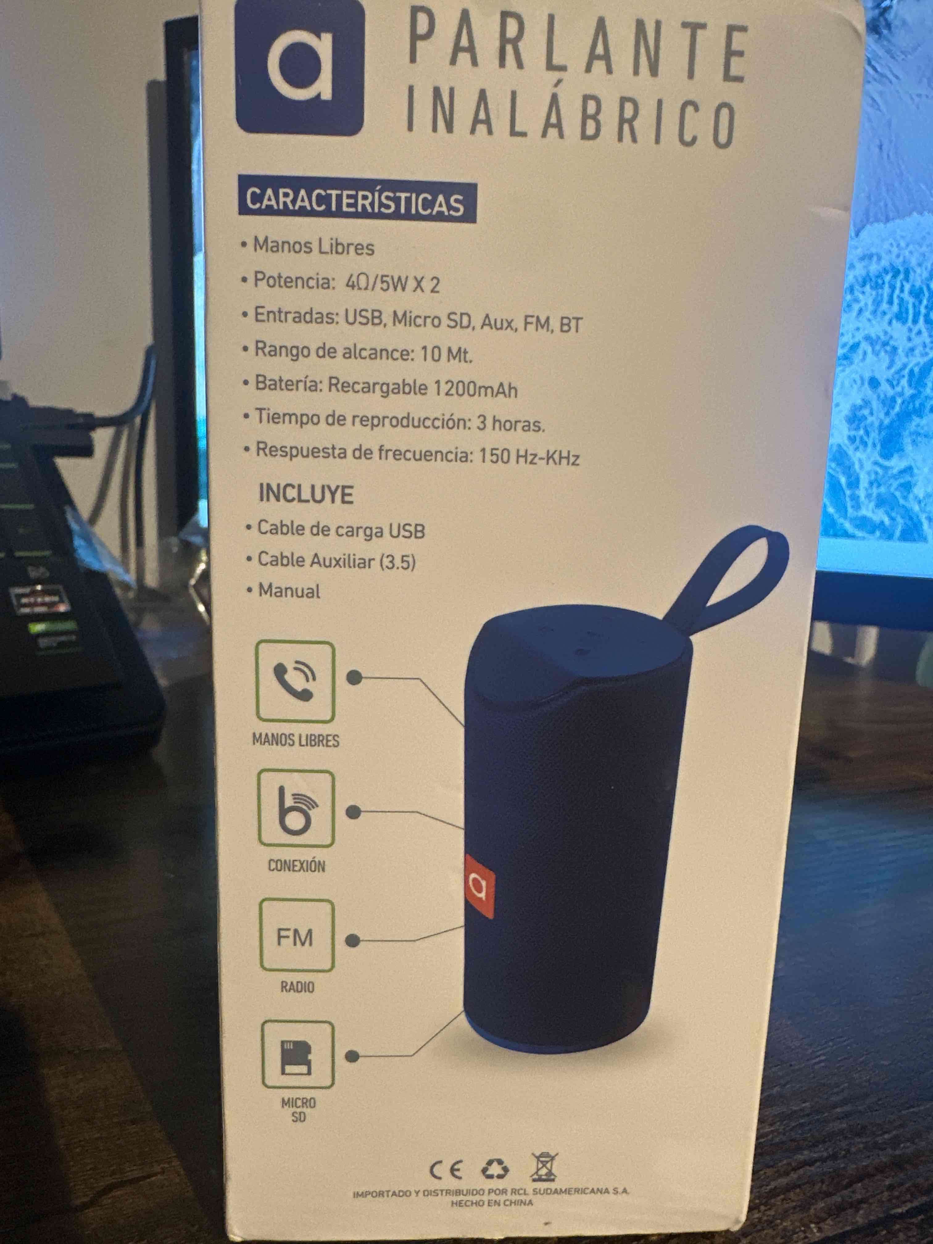 Parlante inalámbrico Audiolab azul - miniatura 2