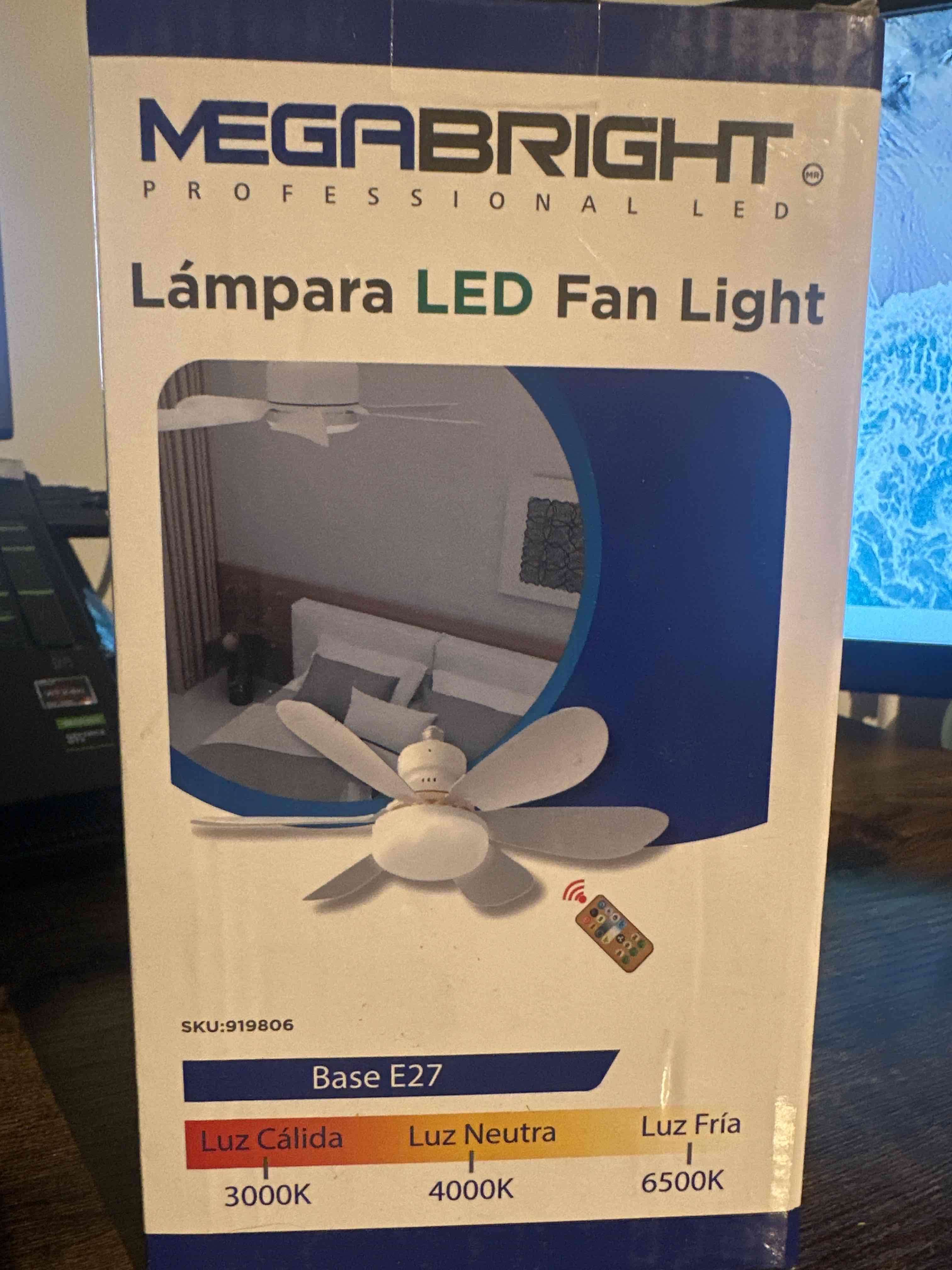 Lámpara LED Ventilador MegaBright - miniatura 1