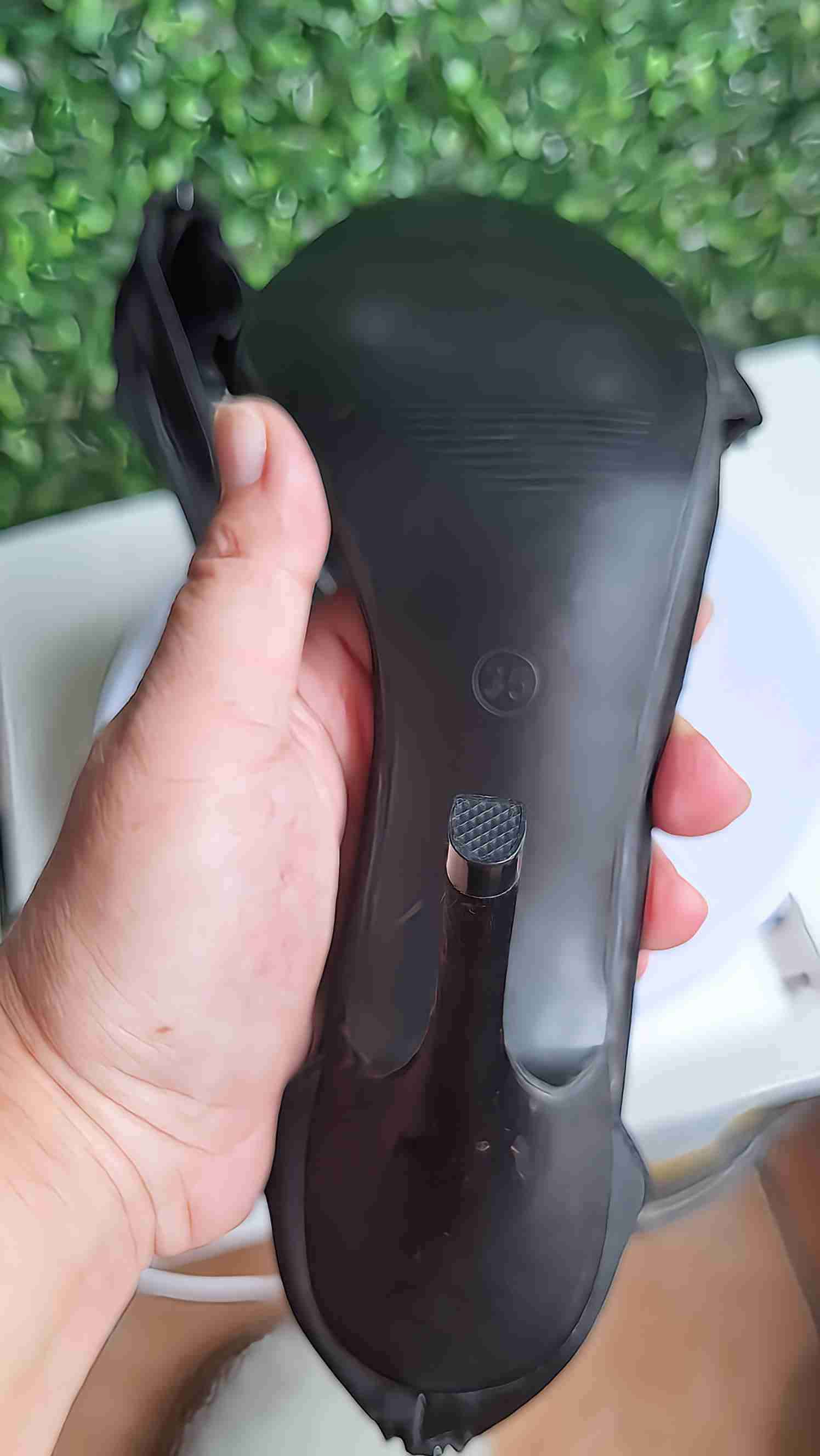 Sandalias Basement negros con brillantes - miniatura 2