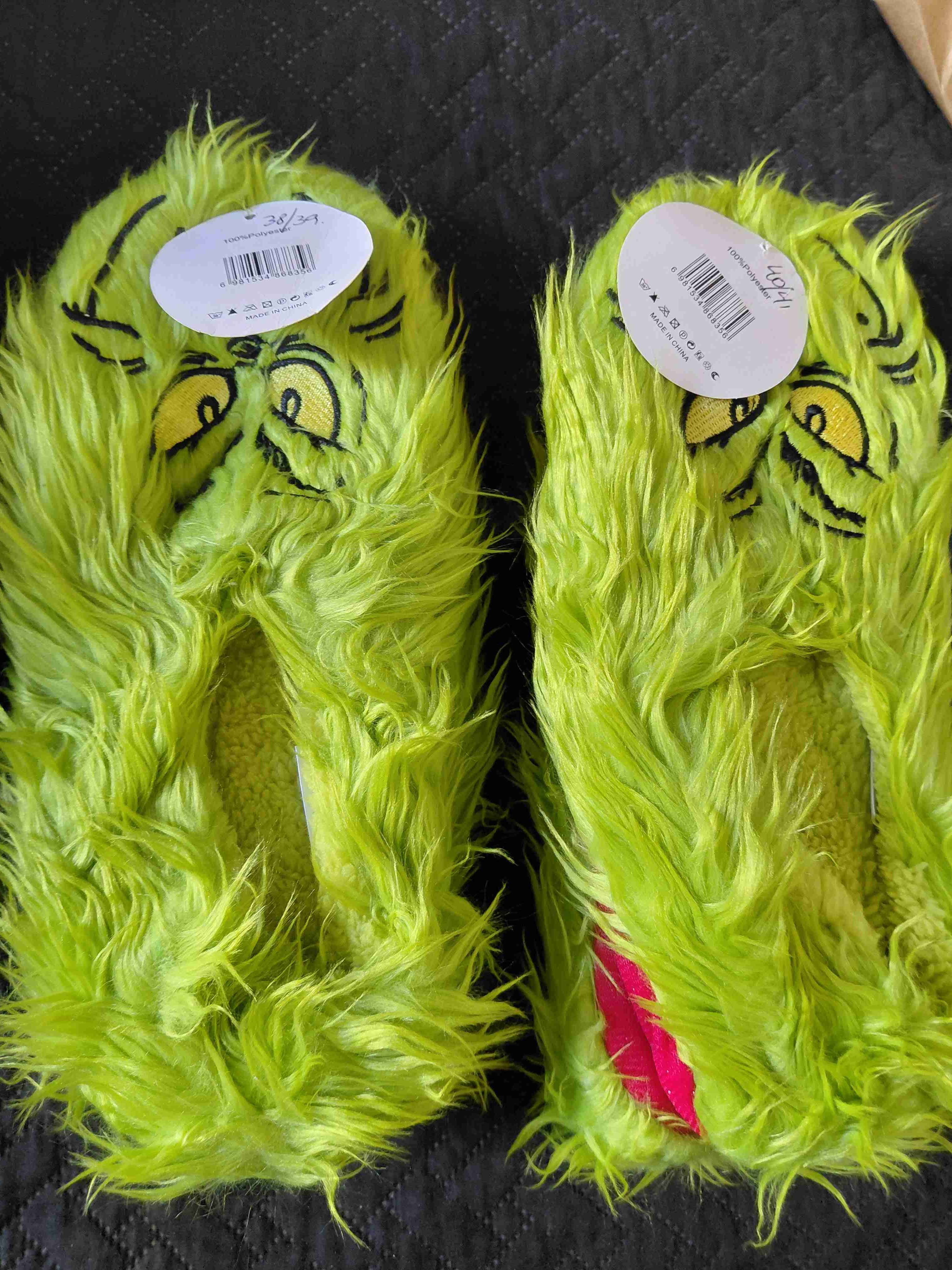 Pantuflas peludas verdes - miniatura 1