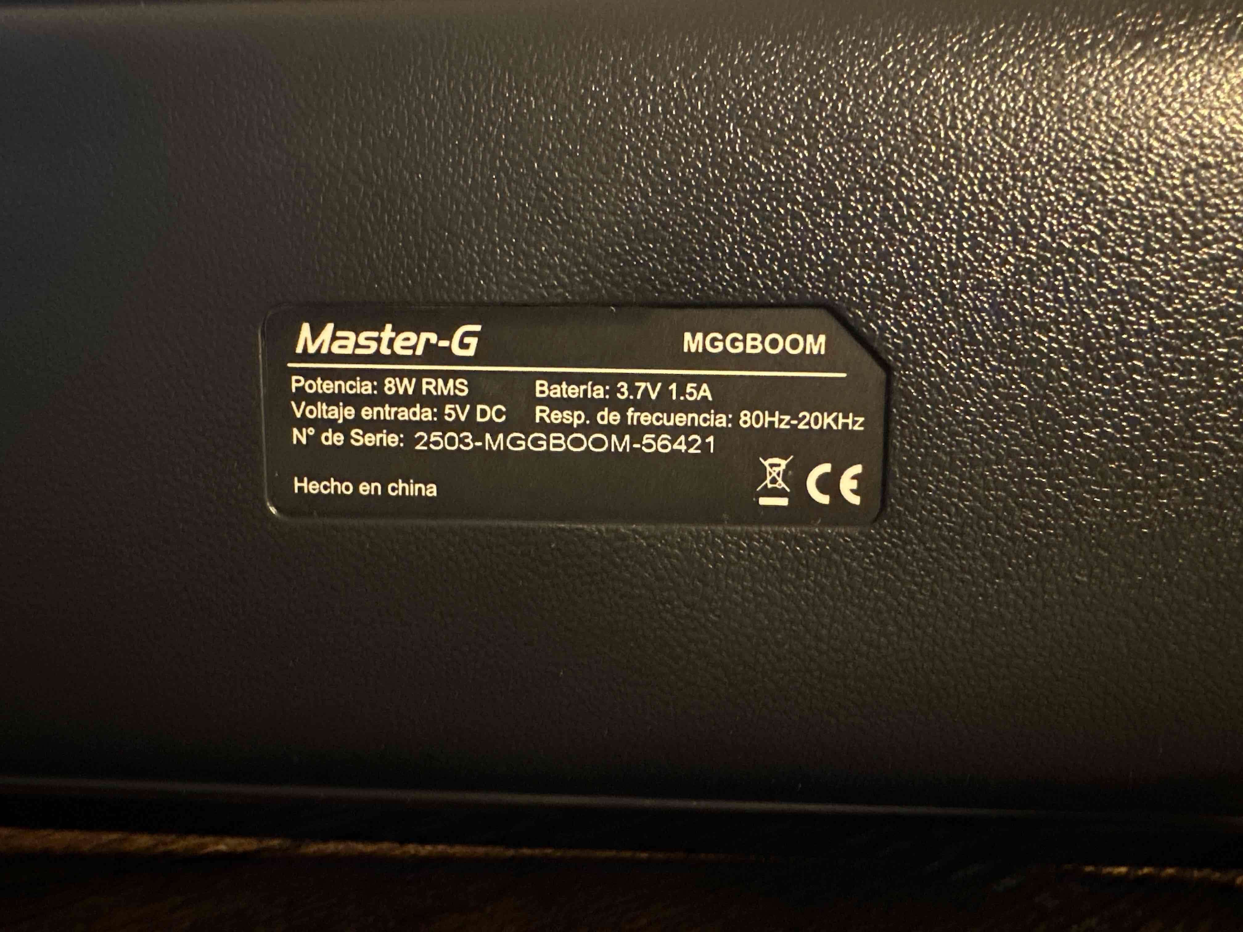 Parlante portátil Master-G GBOOM - miniatura 5