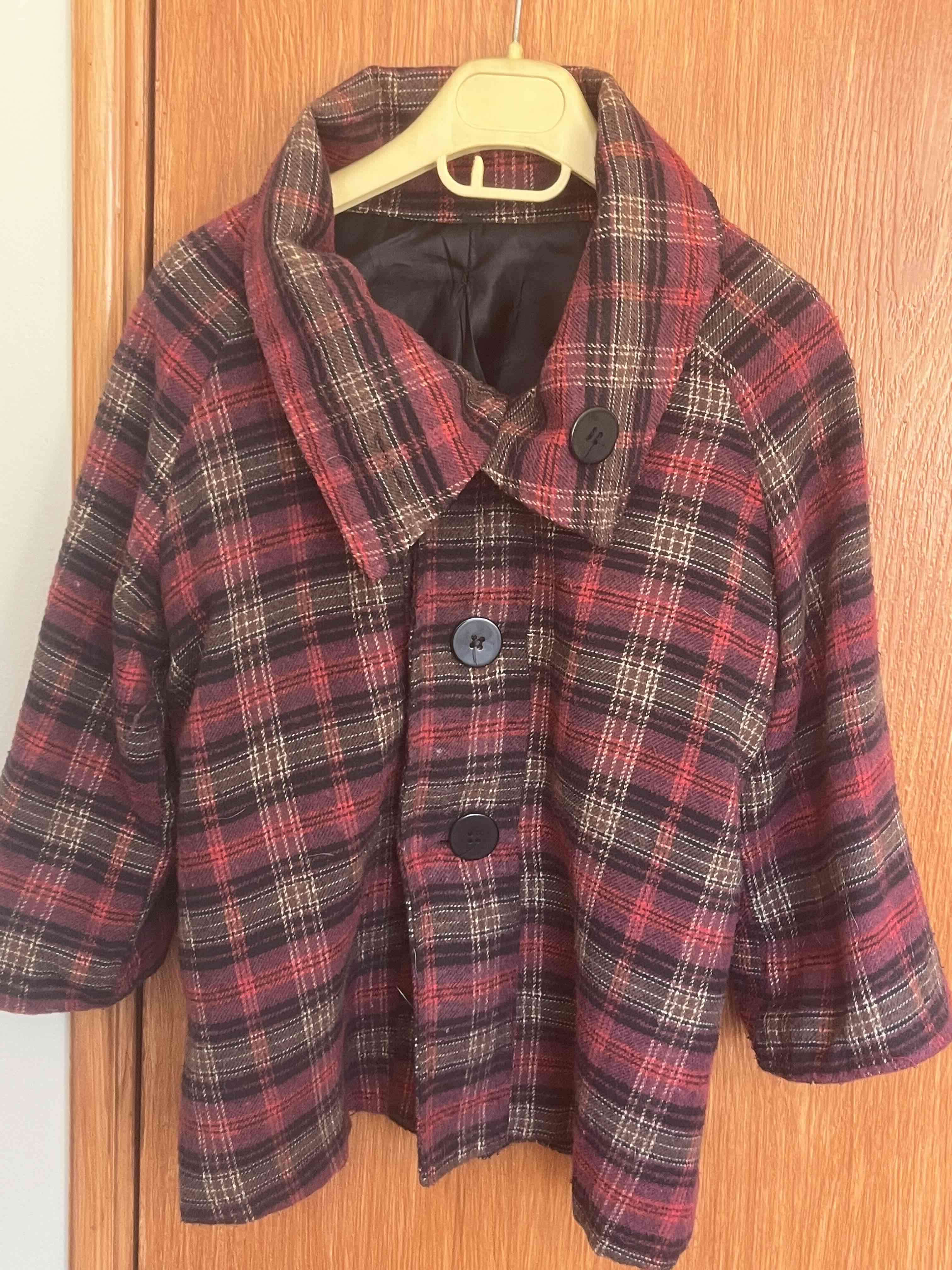 Chaqueta de lana a cuadros - miniatura 1