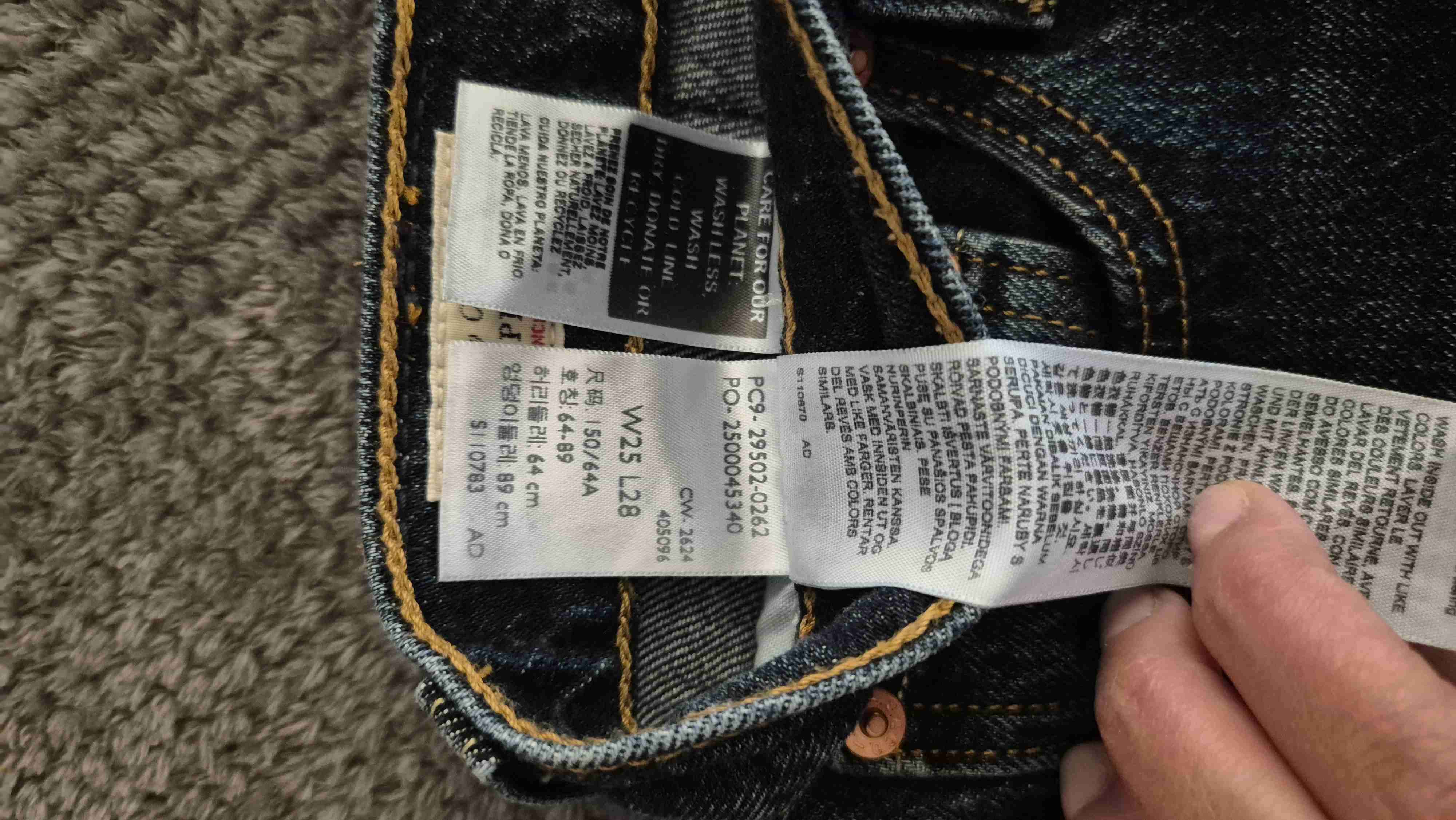 Jeans azul oscuro talla W25 L28 - miniatura 1