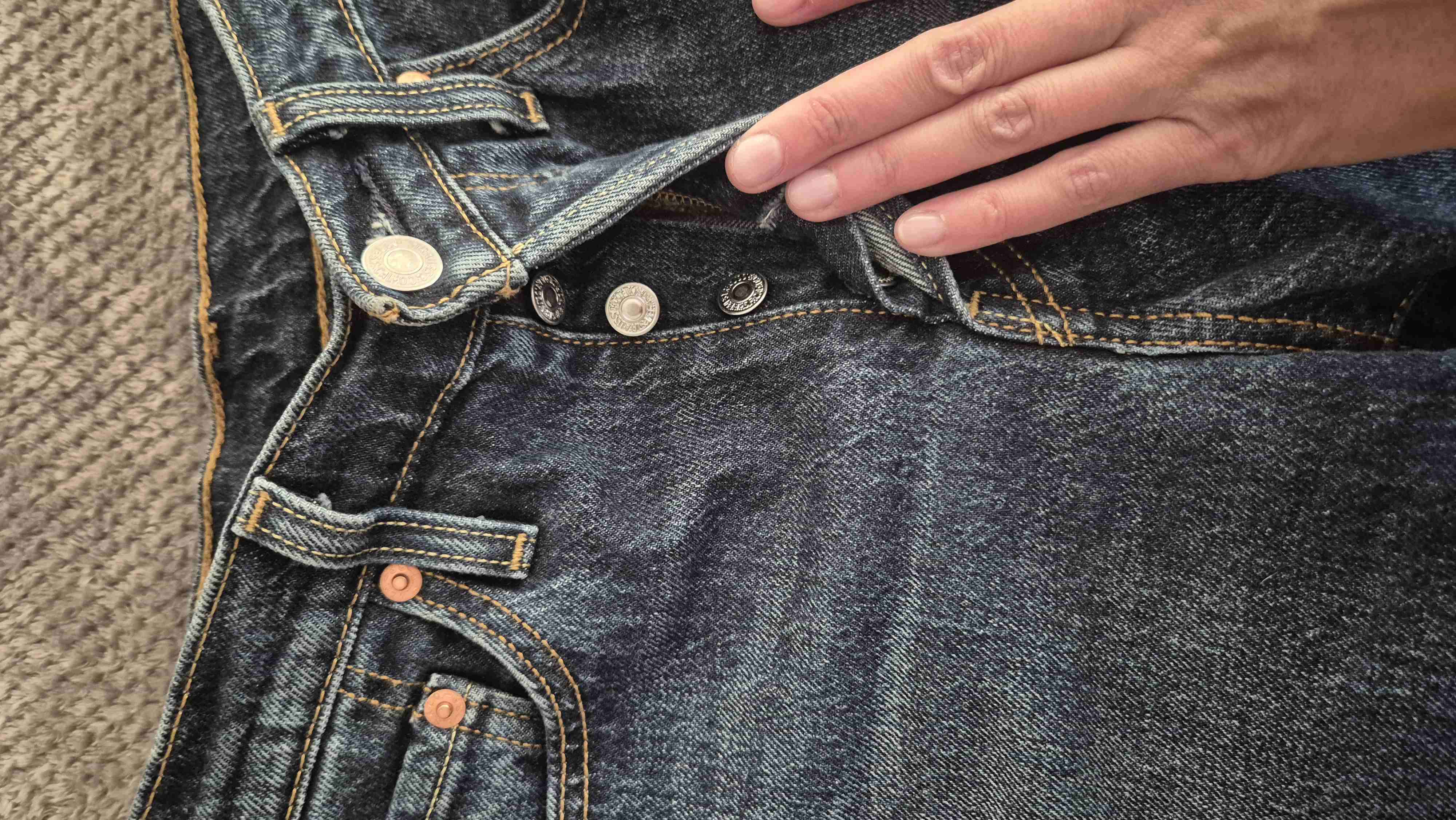 Jeans azul oscuro talla W25 L28 - miniatura 3