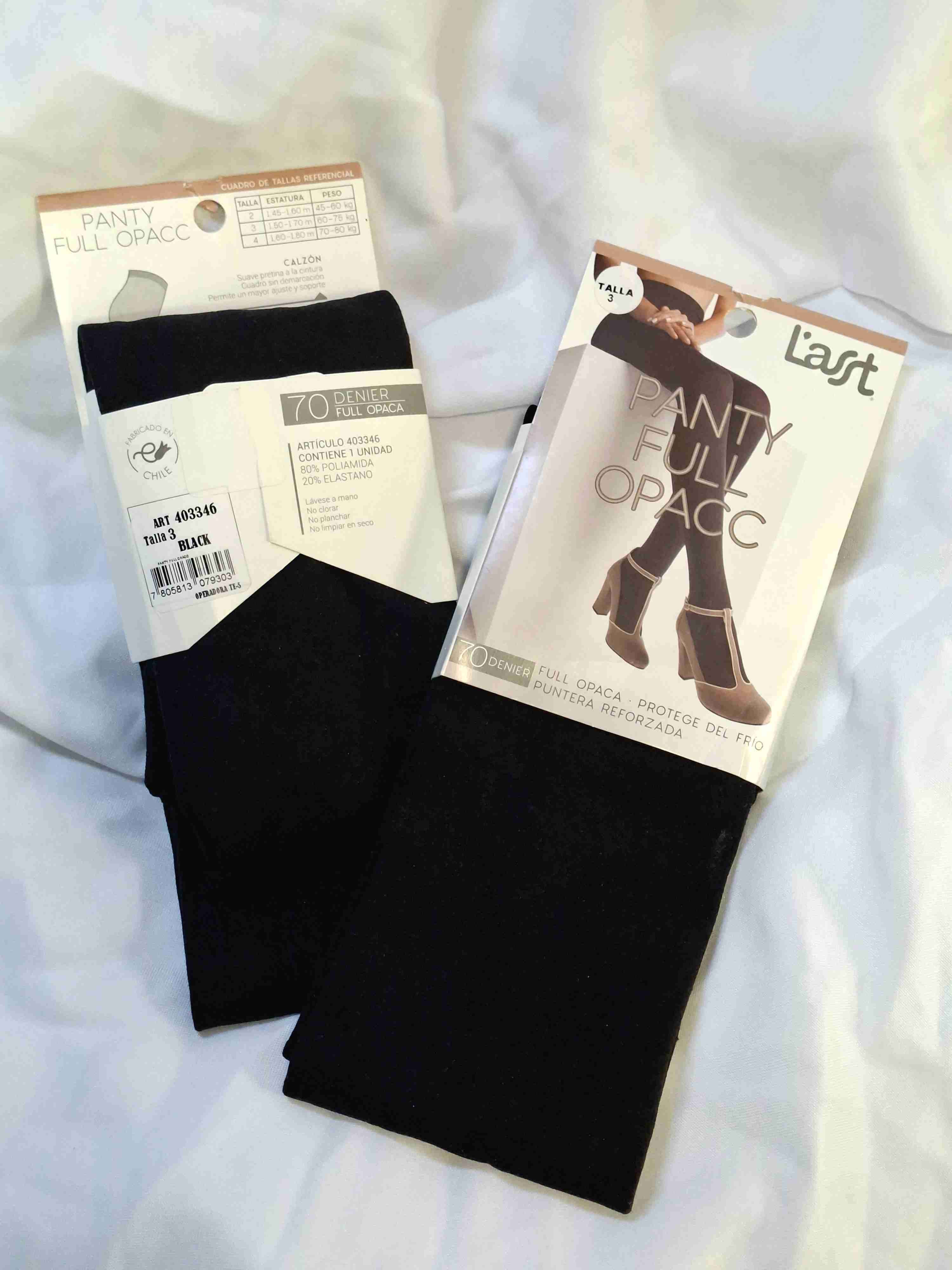 Panty opaco negro talla 3 - 1