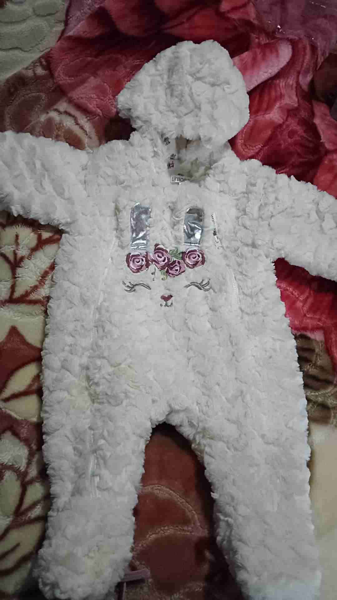 Enterito bebé felpudo blanco - miniatura 1