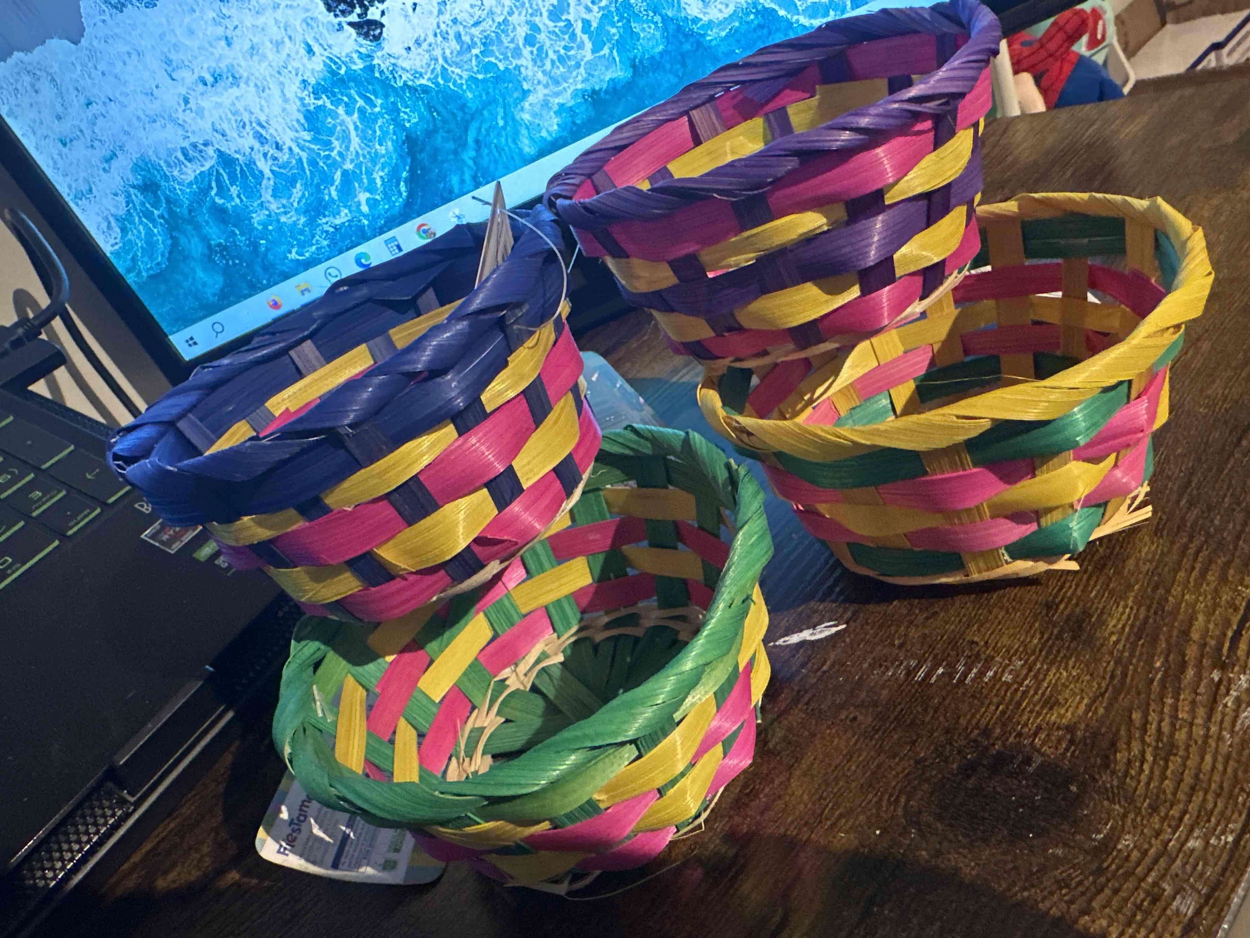 Cestas de Pascua coloridas 12 unidades - miniatura 2