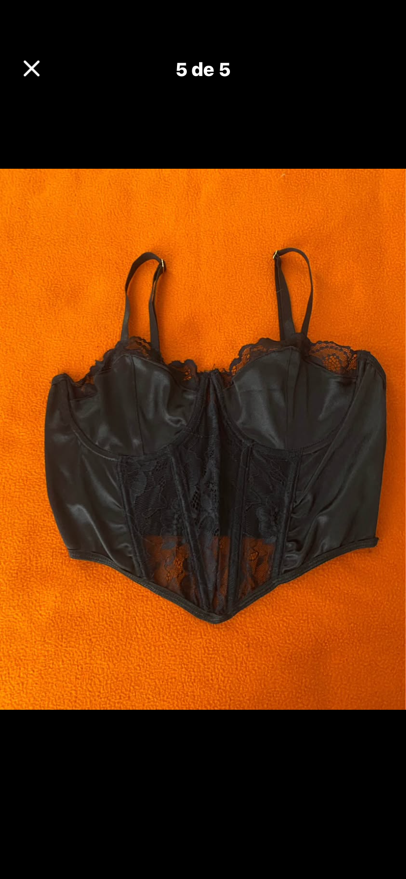 Crops negro transparencia y top dorado talla s - miniatura 1