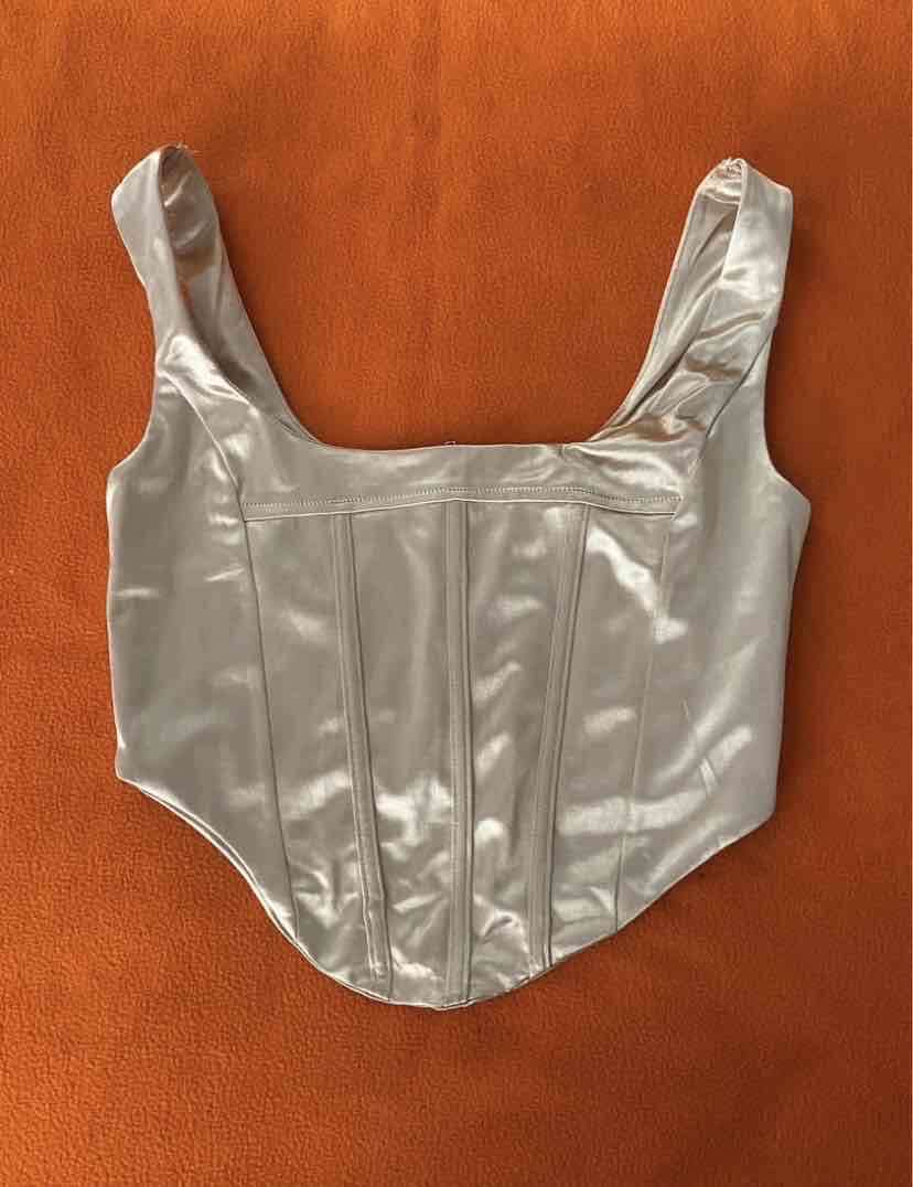 Crops negro transparencia y top dorado talla s - miniatura 2