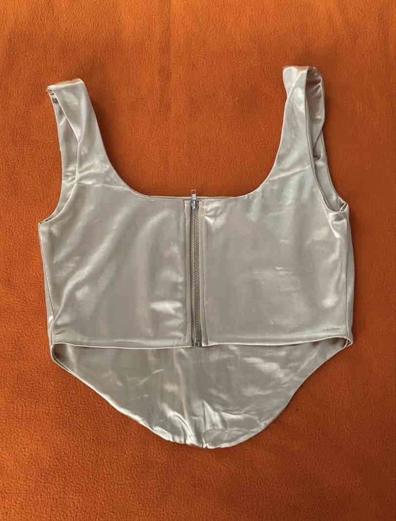 Crops negro transparencia y top dorado talla s - miniatura 3