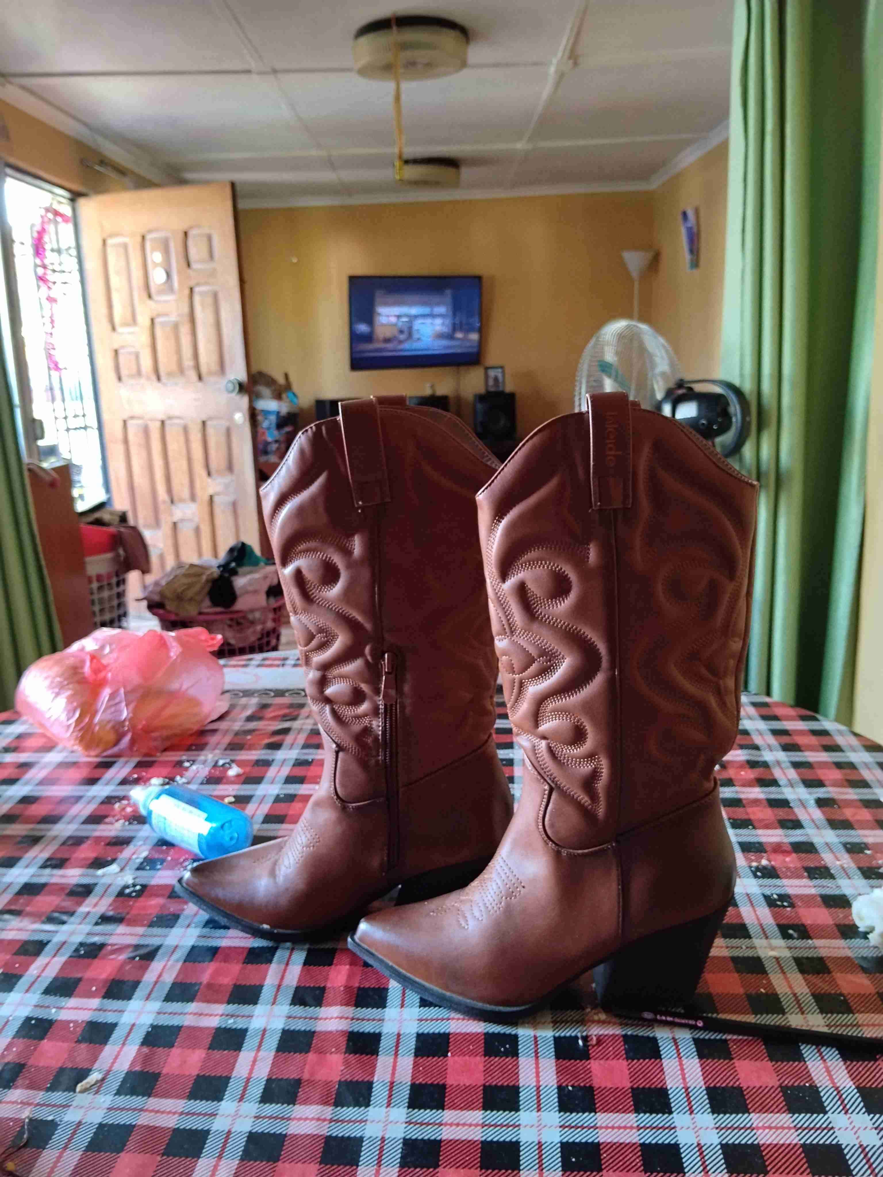 Botas vaqueras marrones de mujer WEIDE - 1