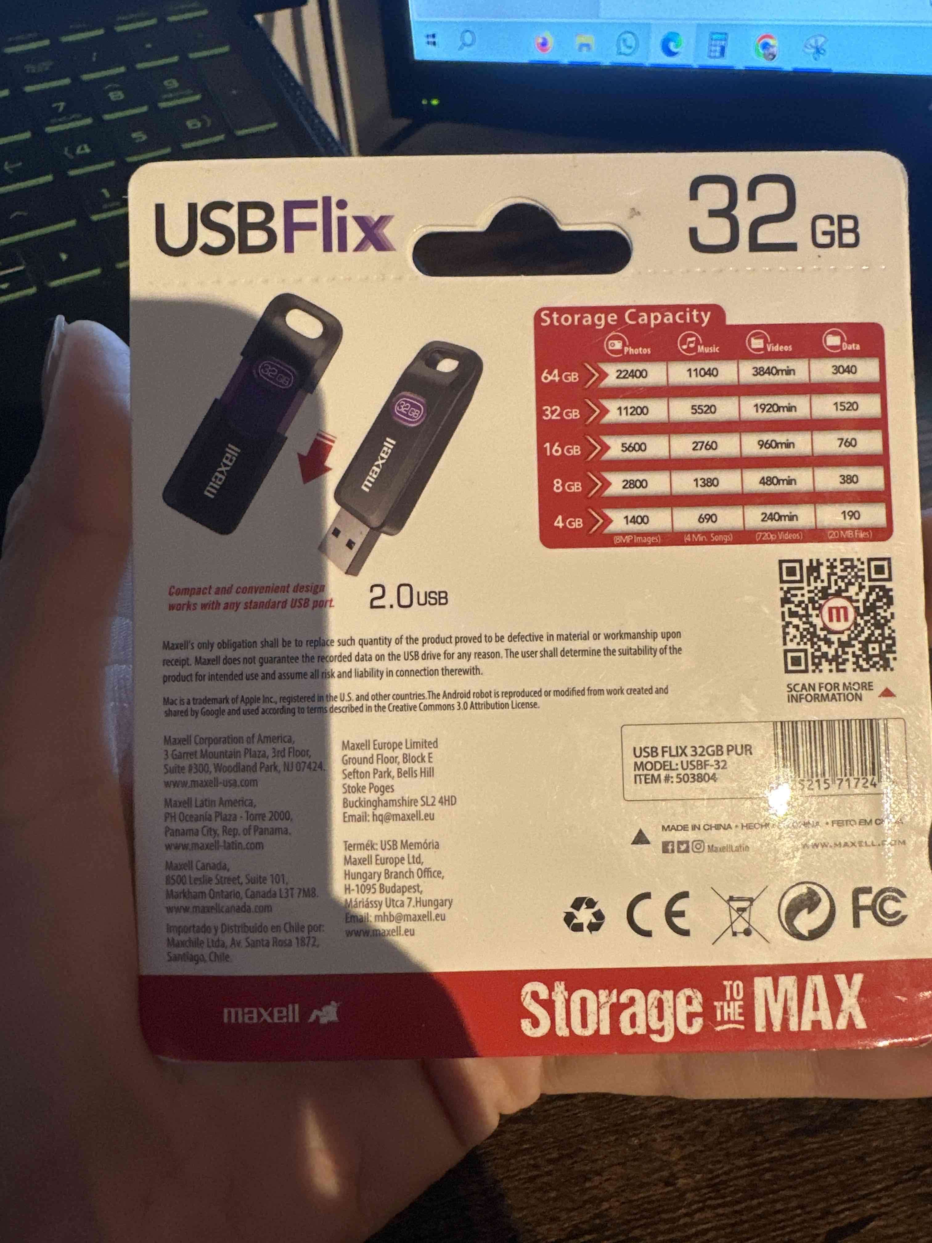 Pendrive USB Maxell 32 GB - 2