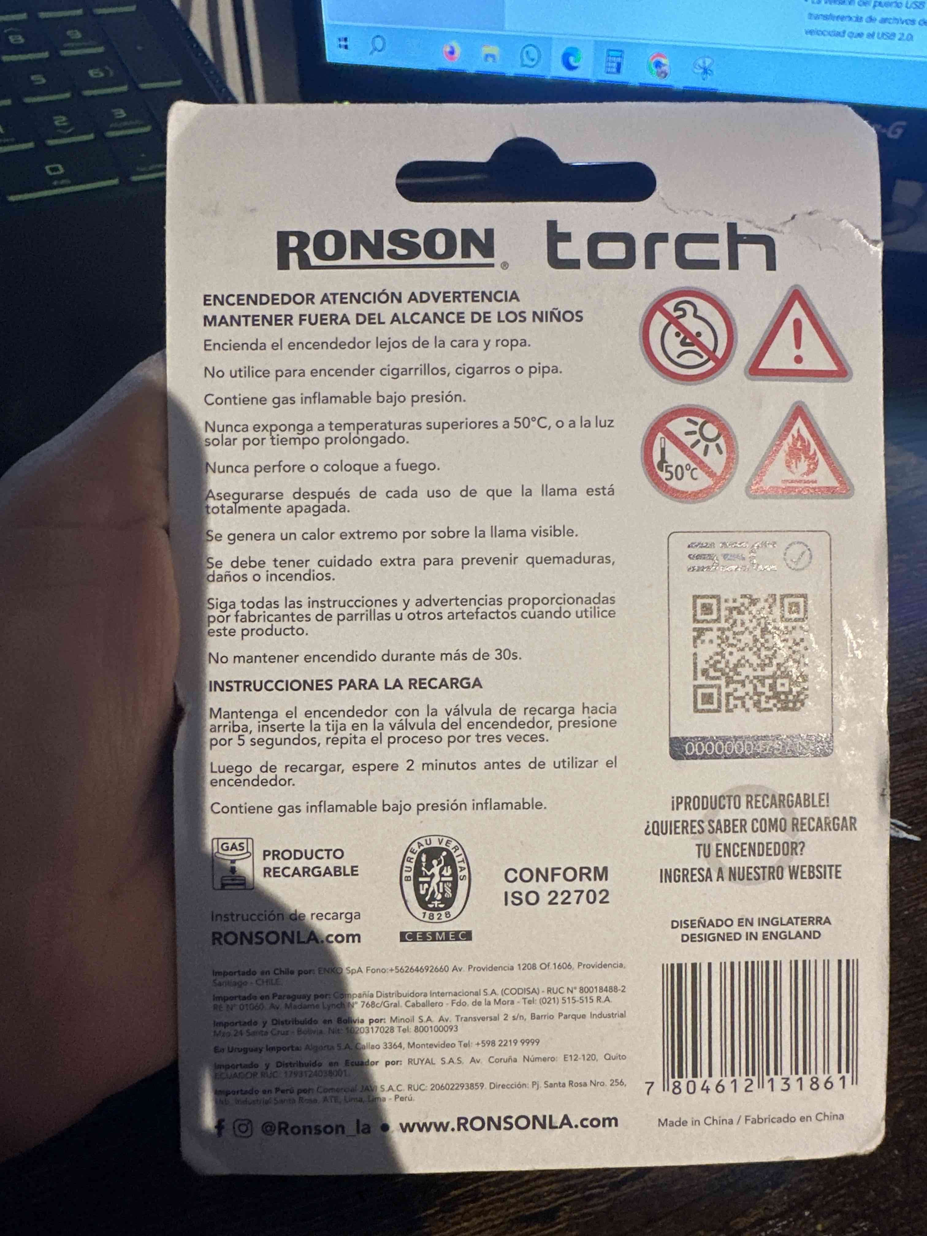 Encendedor Ronson recargable - 2