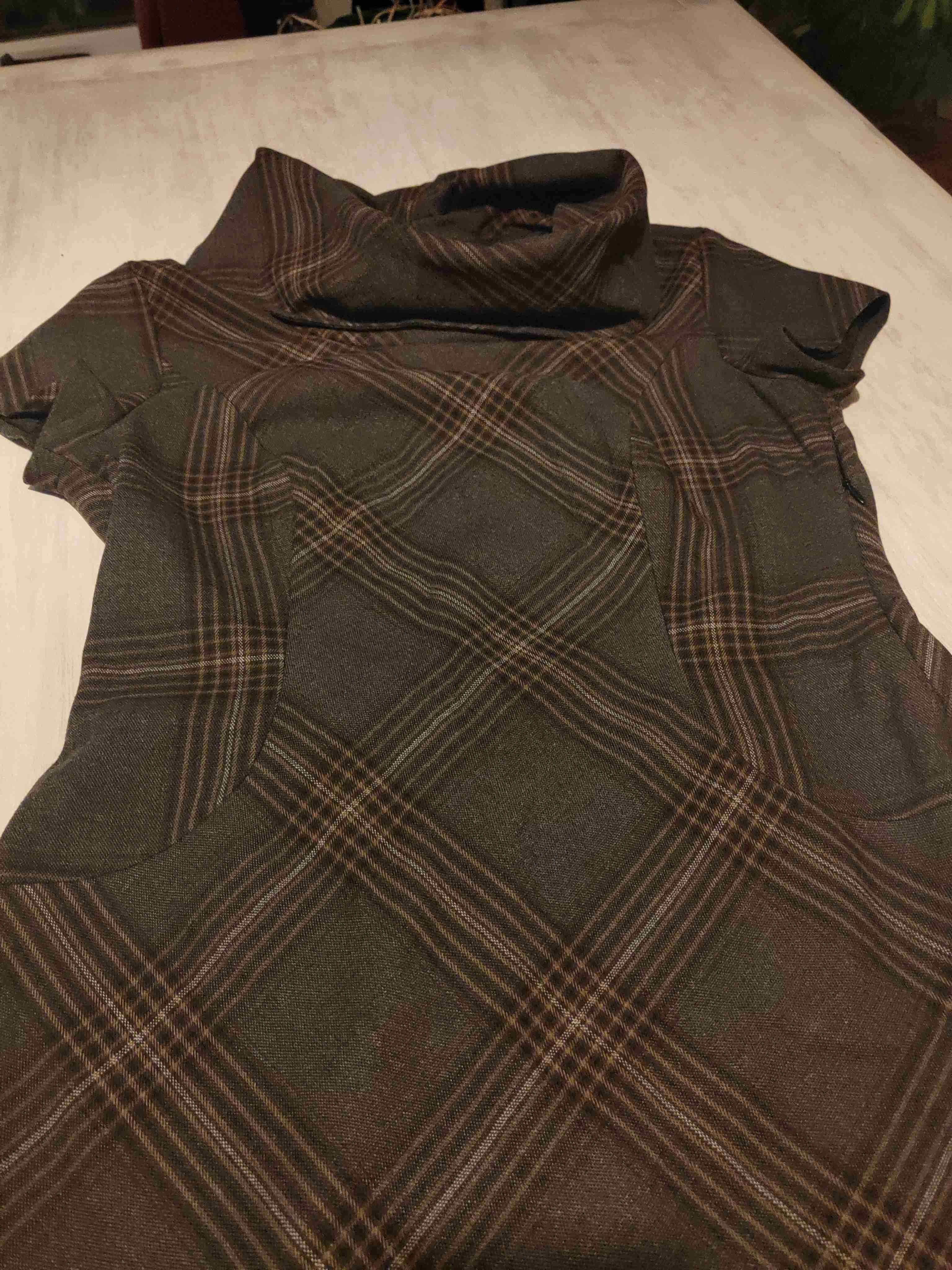 Vestido a cuadros marrón - 2