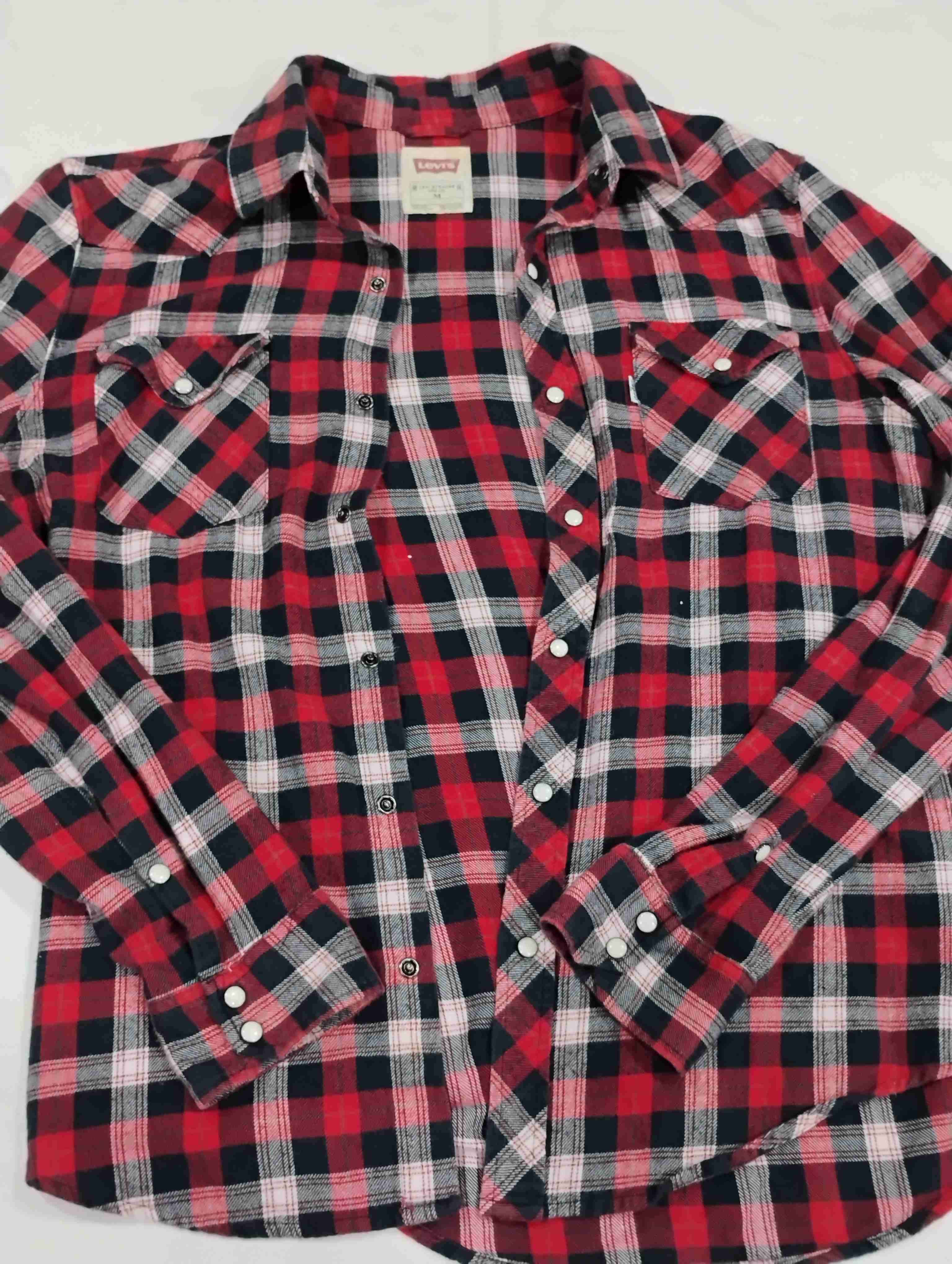 Camisa a cuadros roja y negra Levis original - 1