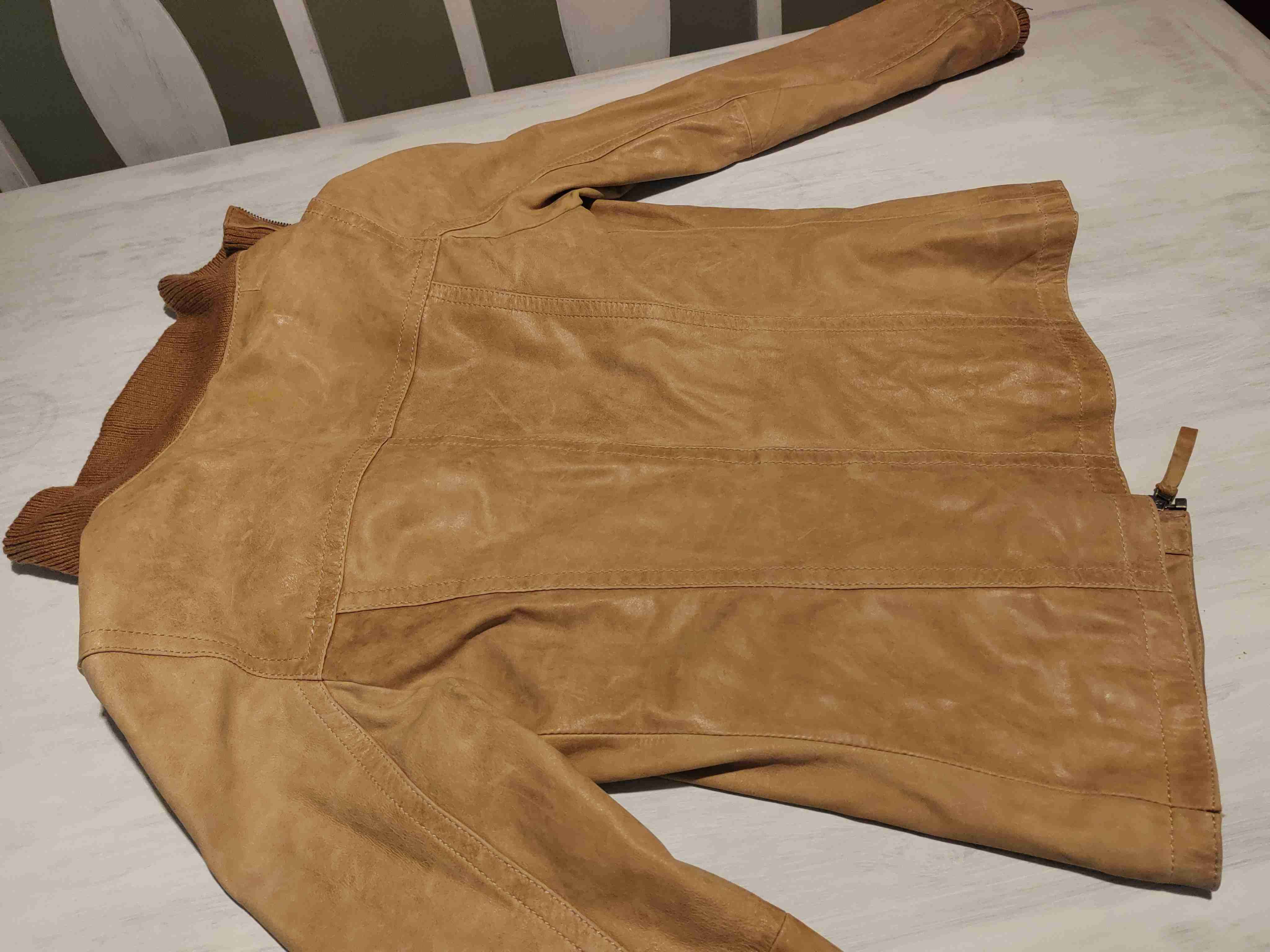 Chaqueta de cuero marrón - miniatura 6