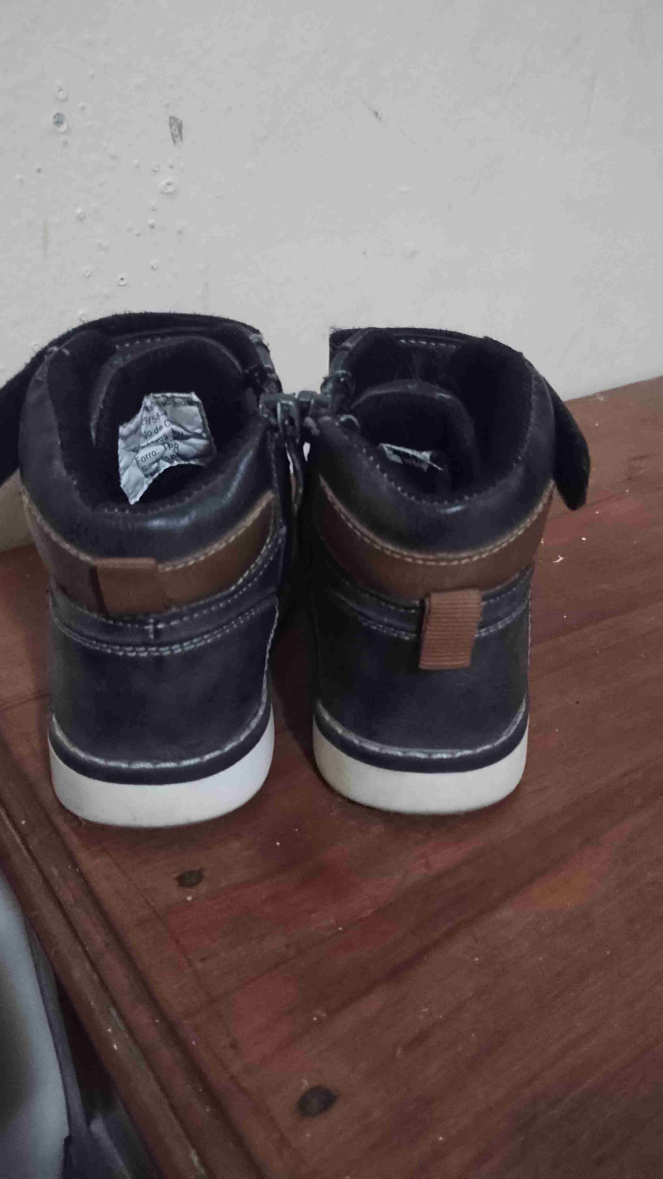 Bototos niño de cuero gris y negro 25 - 2