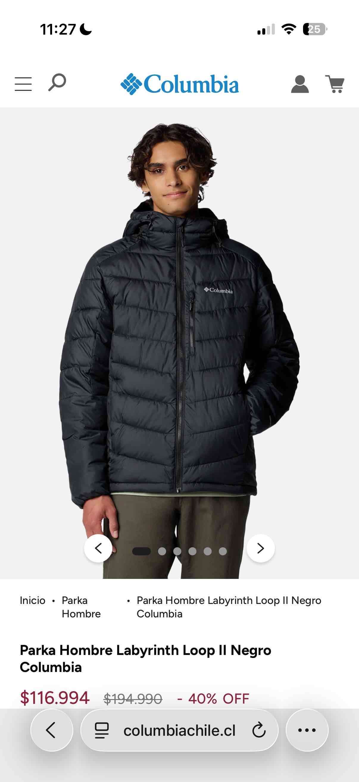 Chaqueta Columbia Negra - miniatura 2