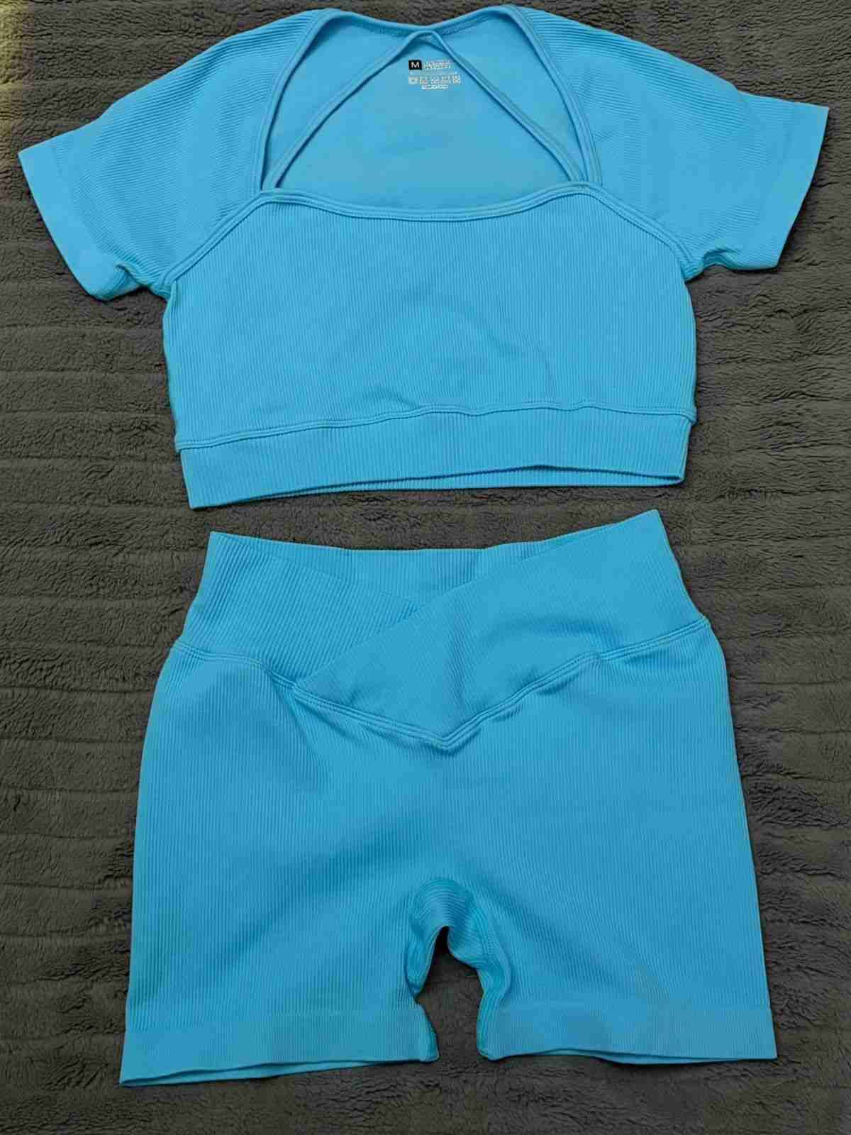 Conjunto deportivo azul corto - 2