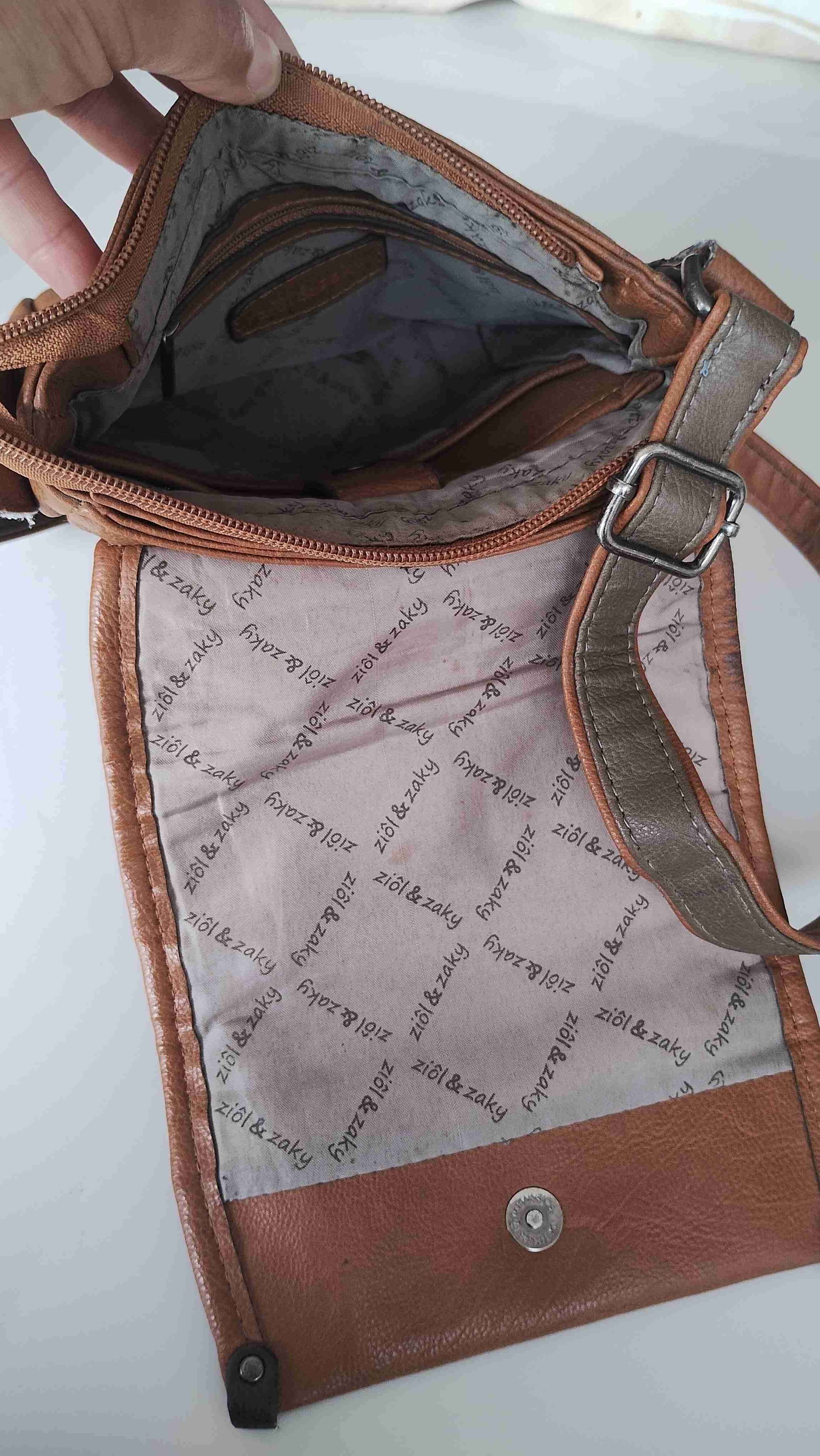 Bandolera de cuero marrón - miniatura 2