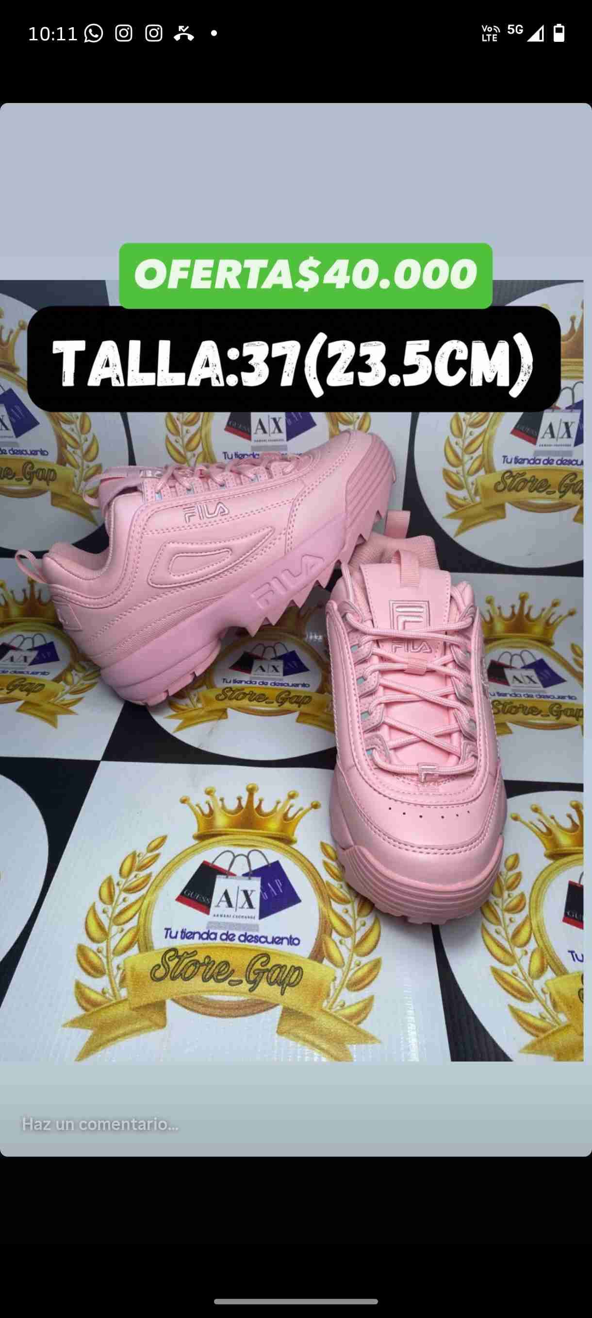 Zapatillas FILA amarillas talla 37.5 - miniatura 2