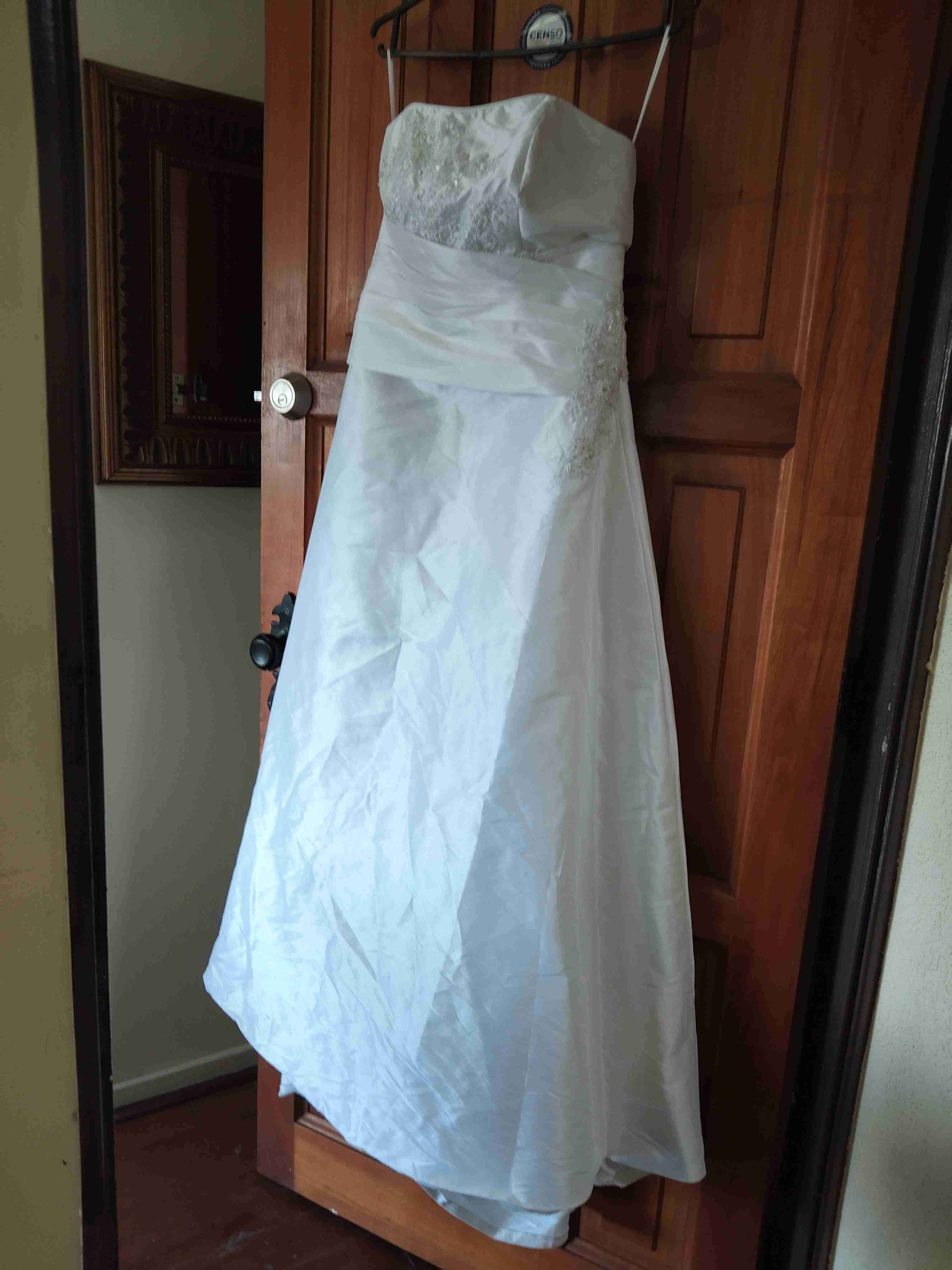 Vestido de novia blanco strapless - 1